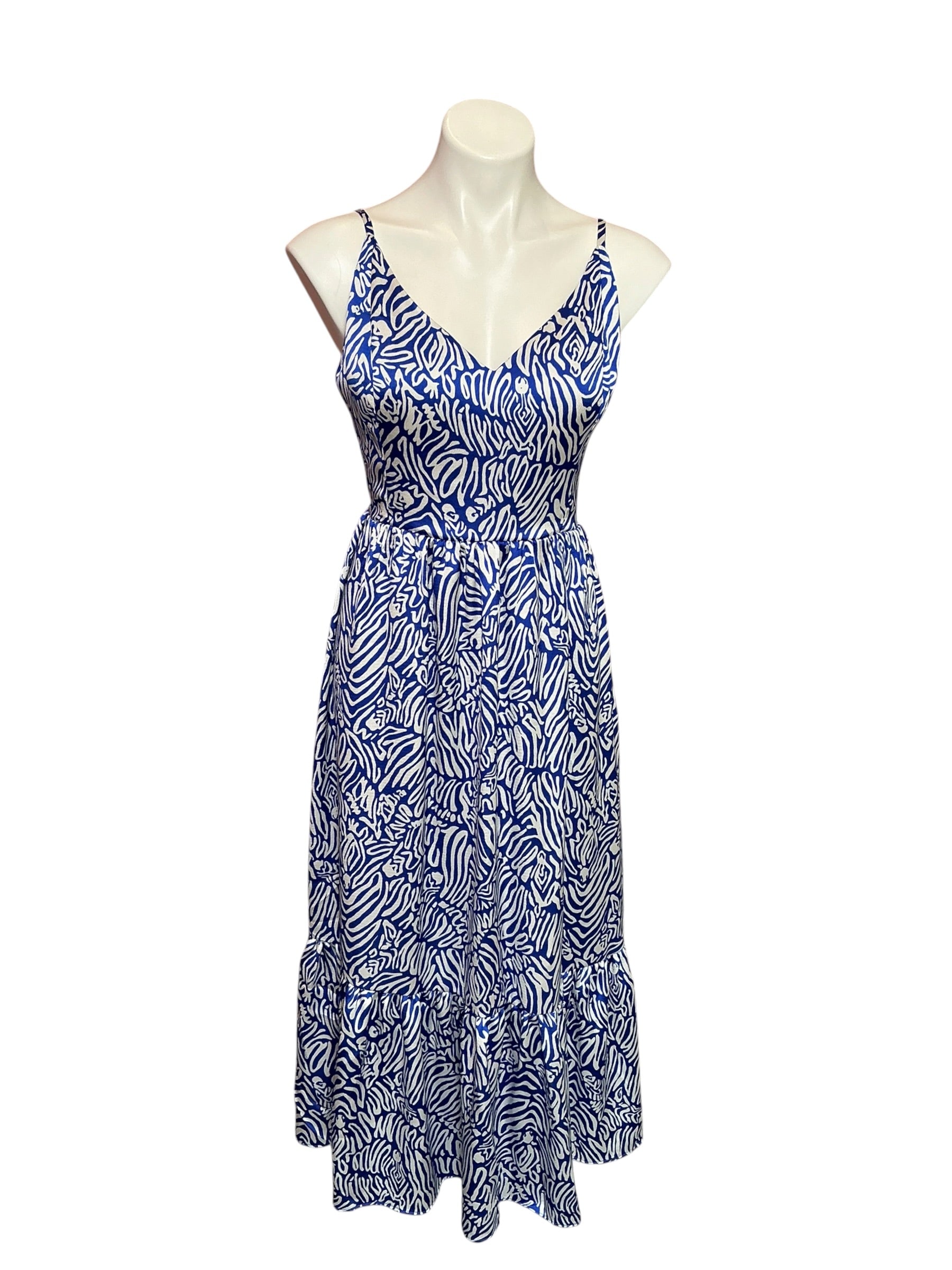 Lilly Pulitzer NWT Marcelina Midi Dress Martinique Blue Zee Bebe - Size 12
