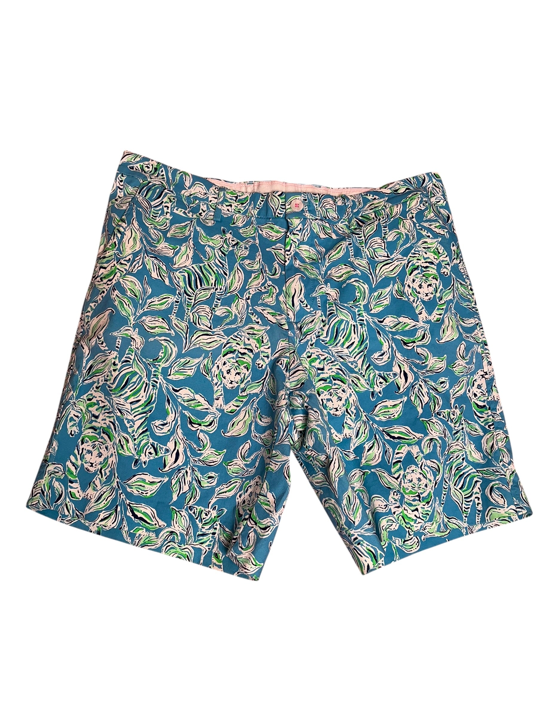 Lilly Pulitzer NWT Men’s Beaumont Stretch Turquoise Oasis Outta Line - Size 36R