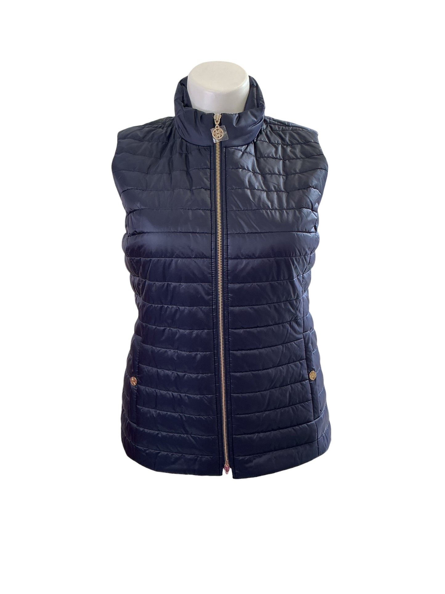 Lilly Pulitzer NWT Elyn Puffer Vest - True Navy - Size L