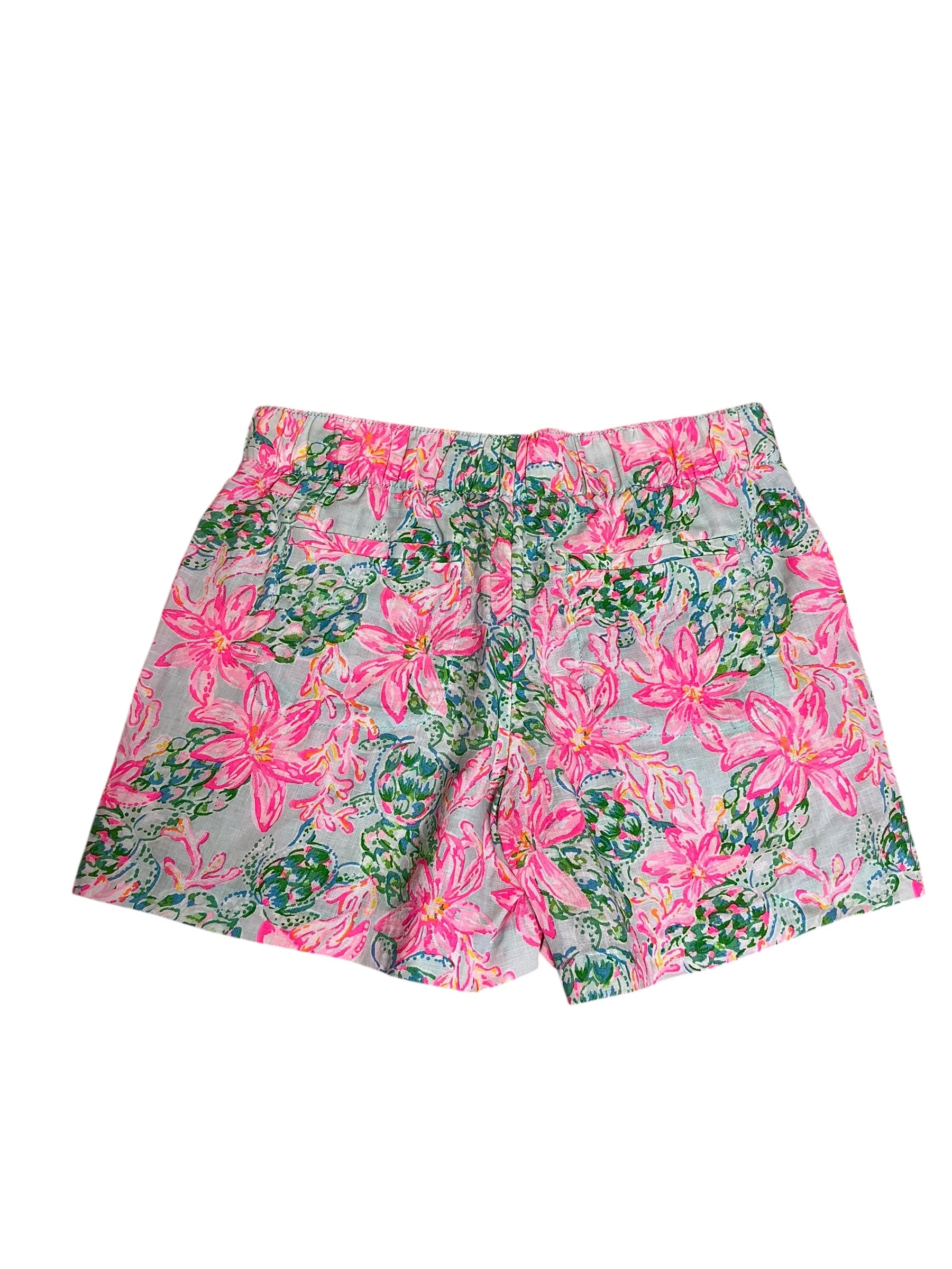 Lilly Pulitzer Lilo Linen Shorts So Shellegant - Size XXS