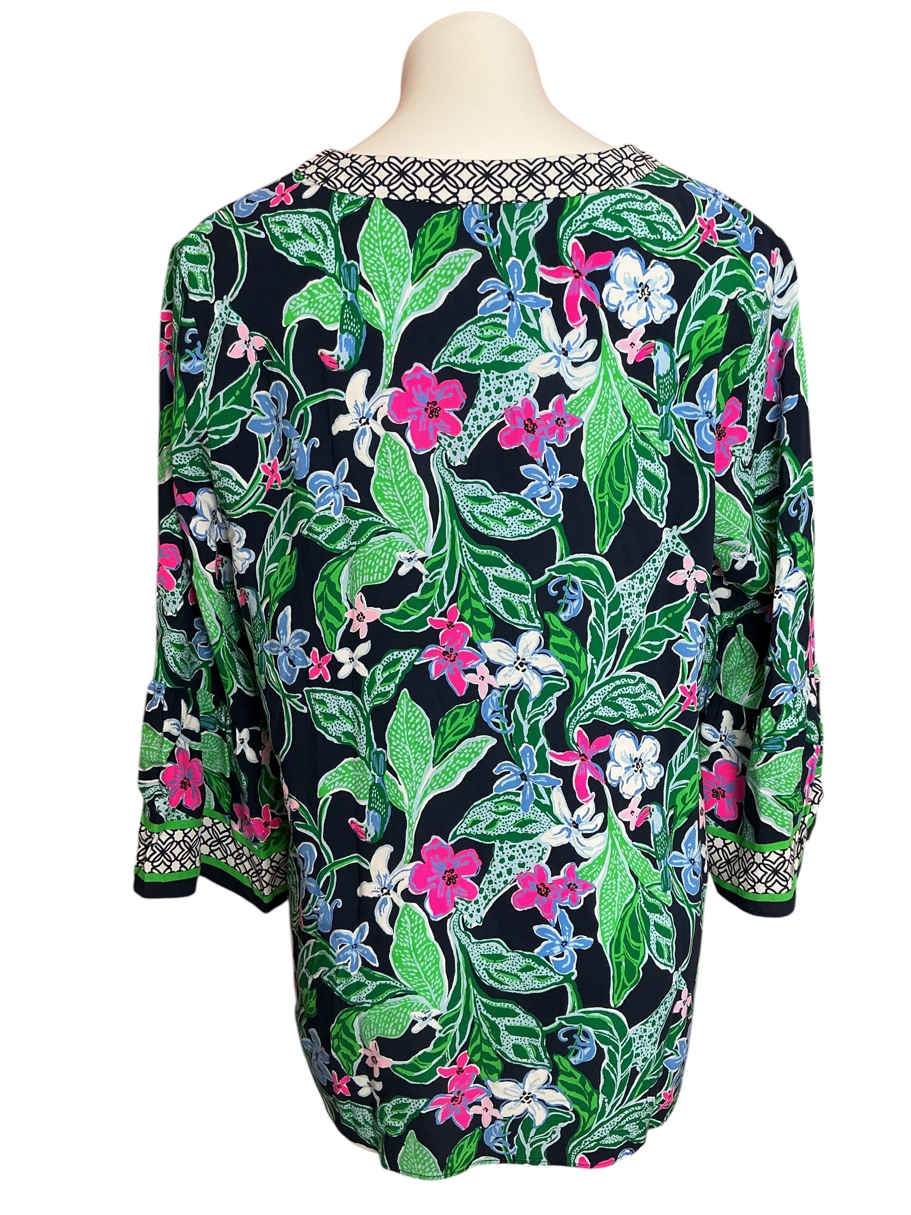 Lilly Pulitzer NWT Ellalynn Tunic Multi Untamed Engineered - Size L