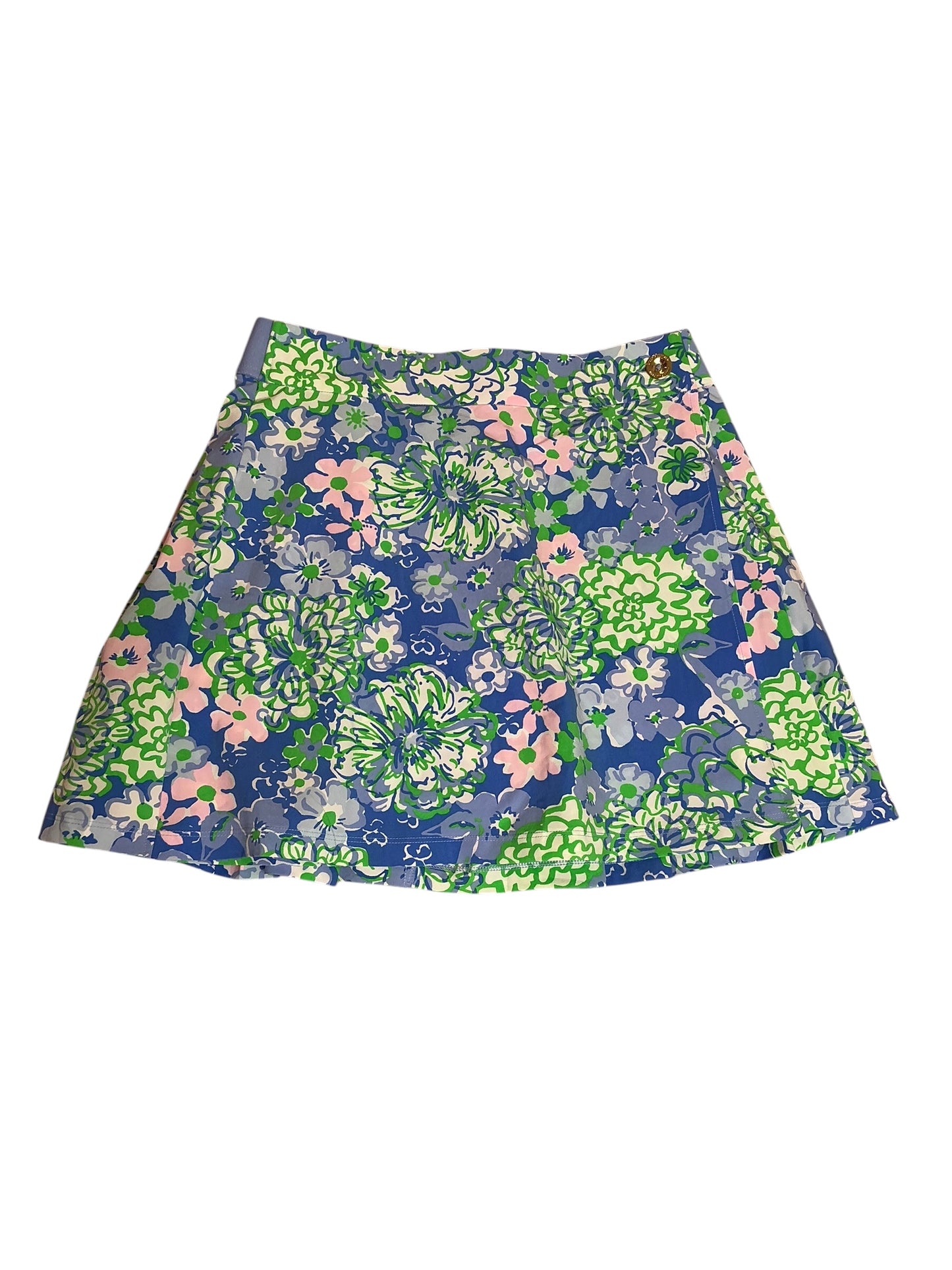 Lilly Pulitzer NWT Latitude High Rise Skort Sunwashed Blue Plumes In Bloom - Size 0