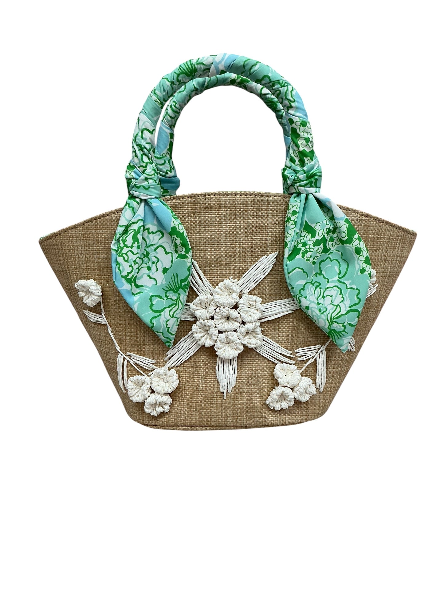 Lilly Pulitzer Panama Straw Bag Mint Condition Burst Of Joy