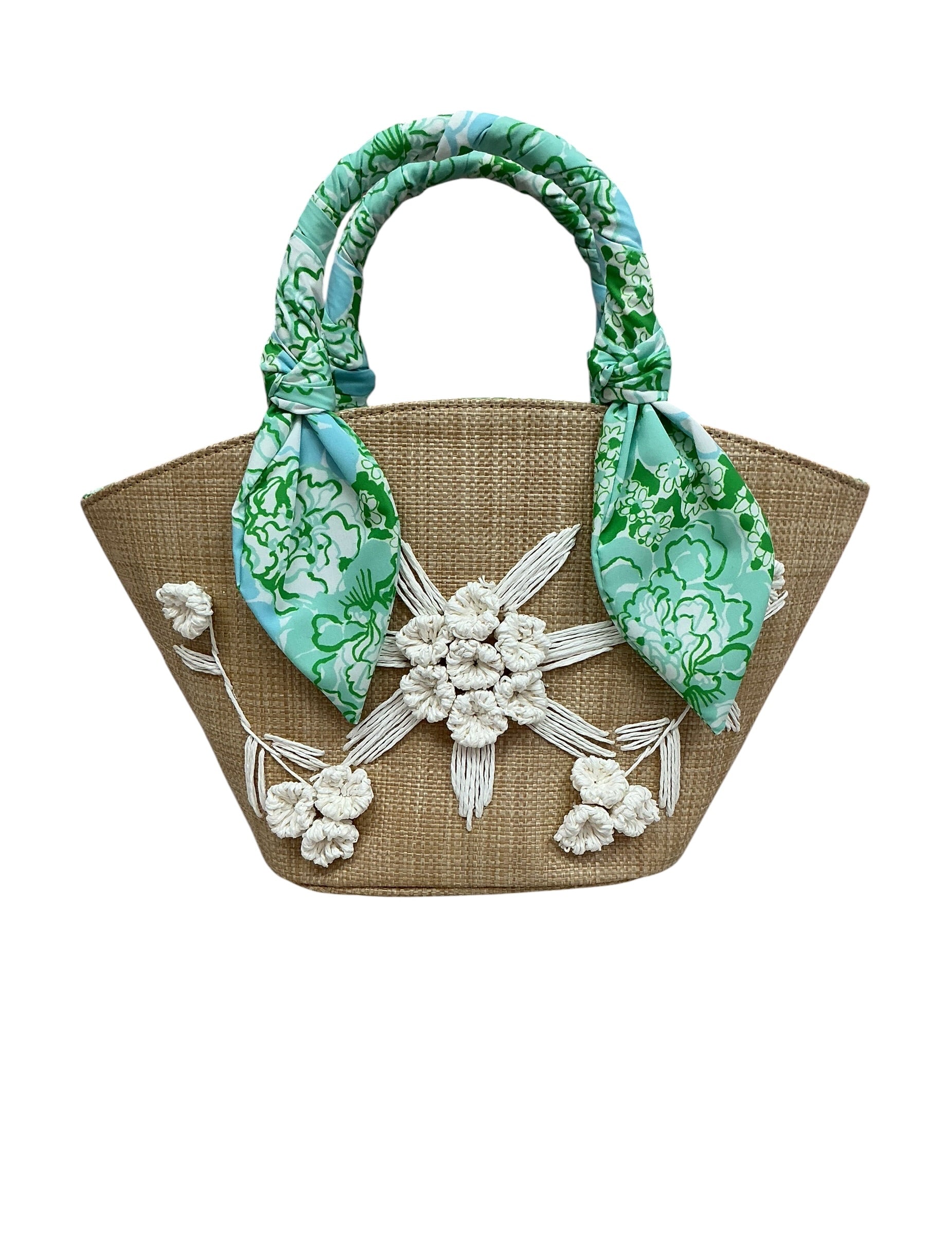 Lilly Pulitzer Panama Straw Bag Mint Condition Burst Of Joy