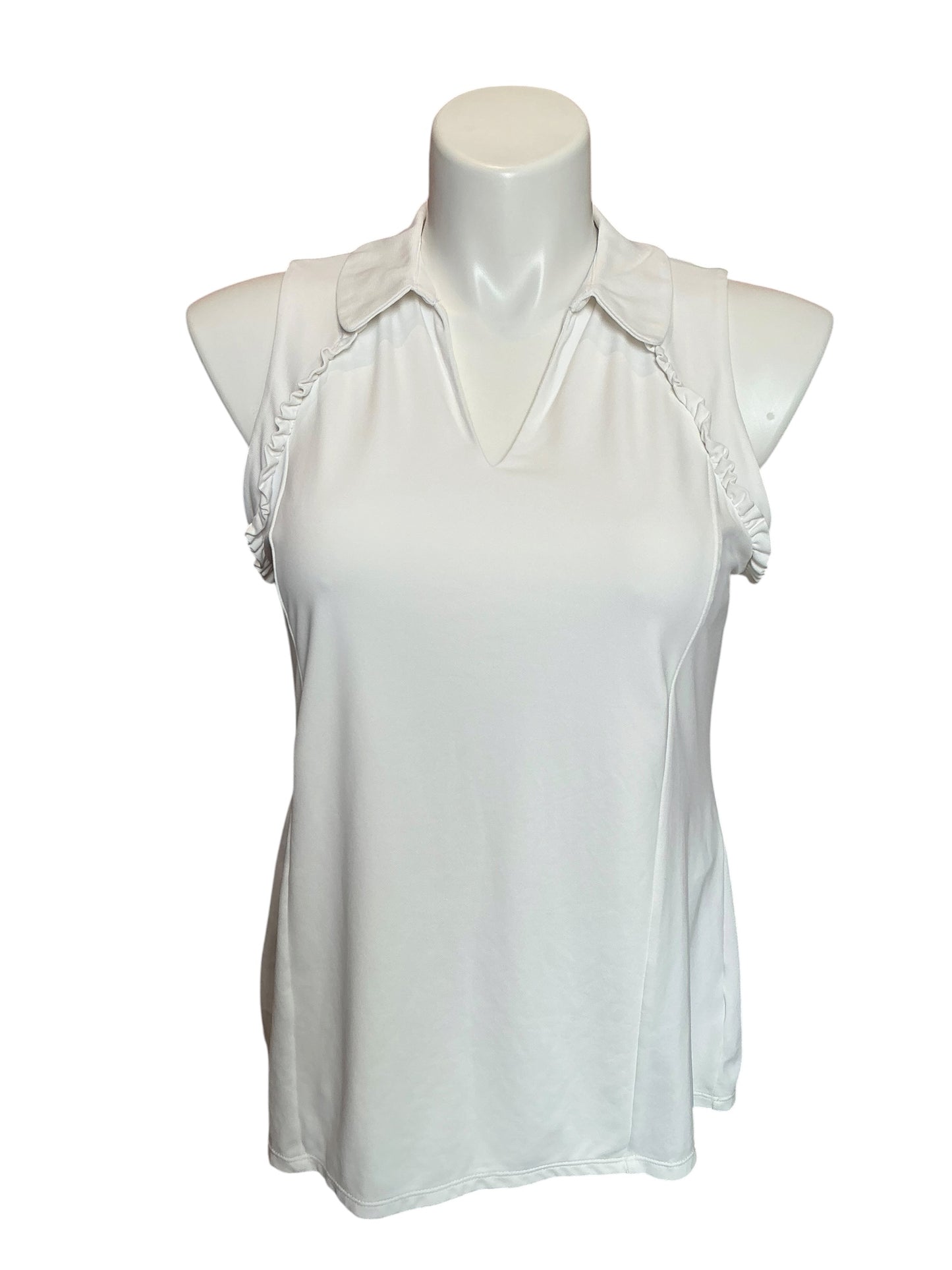 Lilly Pulitzer Martina Polo Top Resort White - Size XL