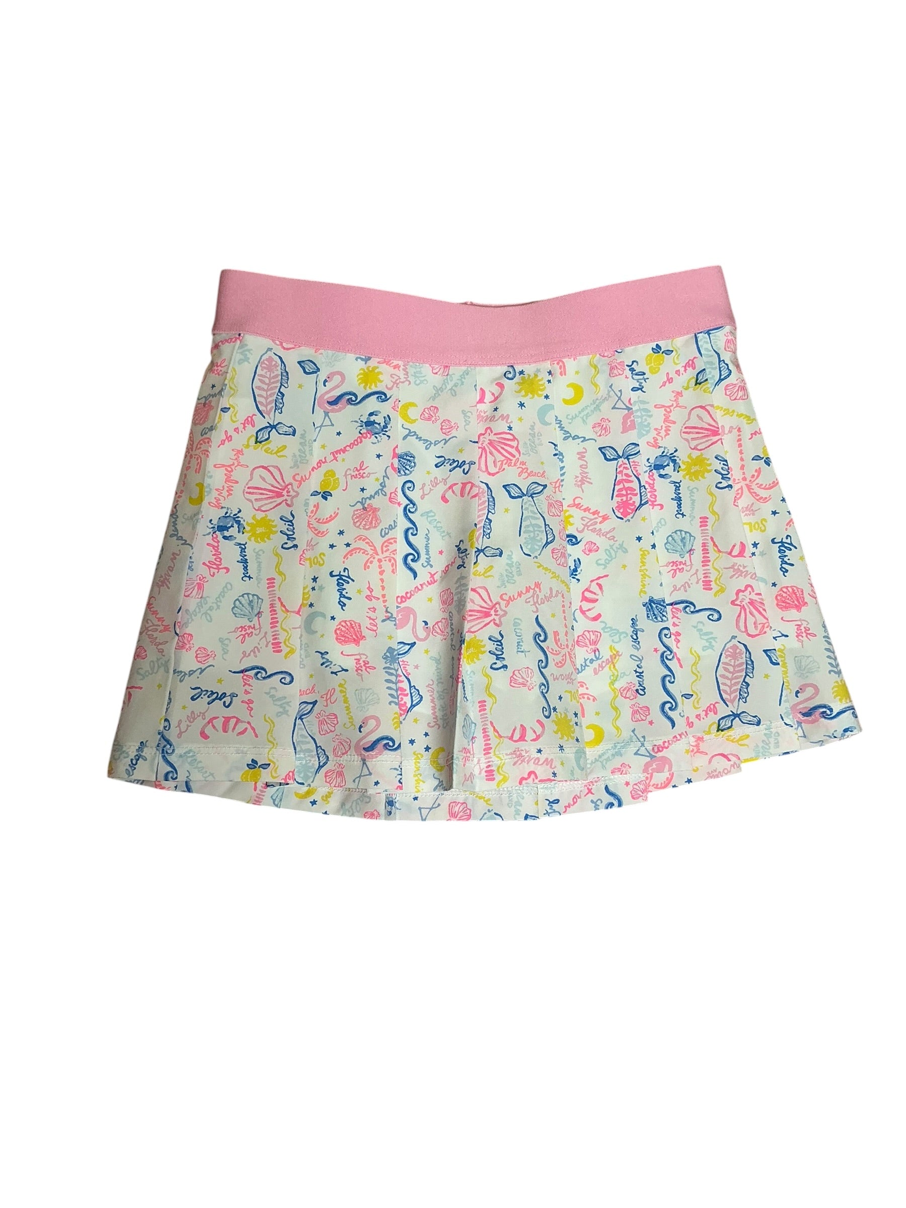Lilly Pulitzer Luxletic Girls Active Skort Coastal Escape - Size M 6-7