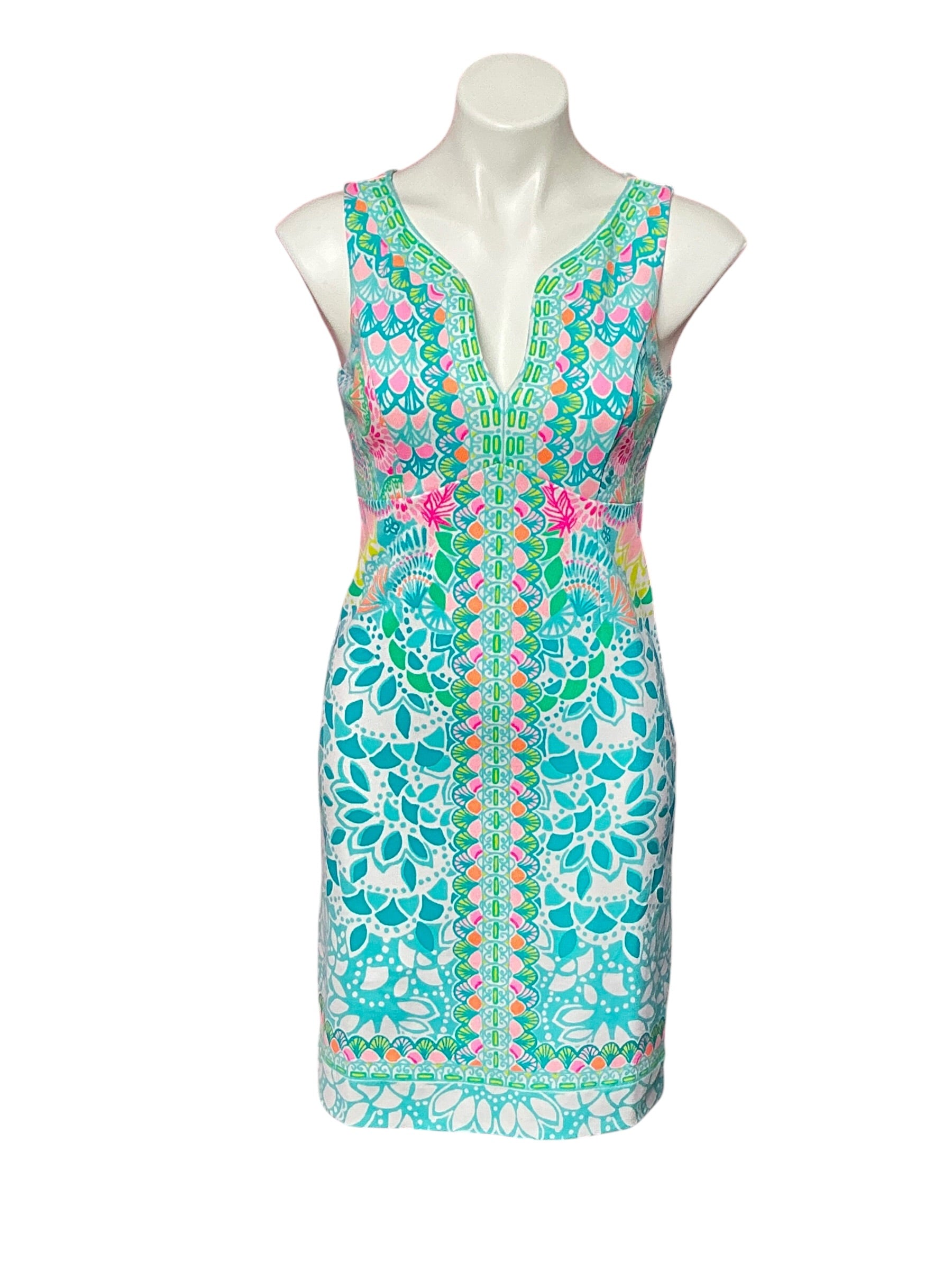 Lilly Pulitzer NWT - Sigrid Shift Dress - Multi Caribbean Citrus Engineered Knit Dress - Size 0