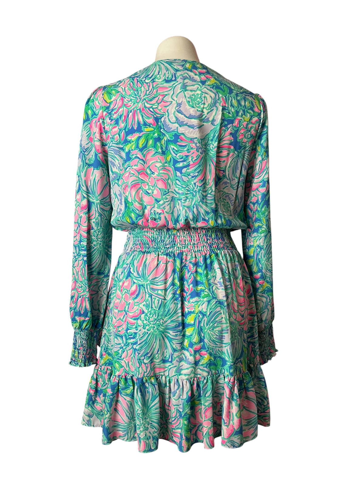 Lilly Pulitzer Cristiana Long Sleeve Stretch Dress Multi In Full Bloom - Size 6