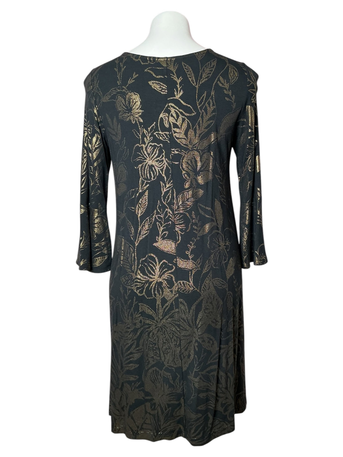 Lilly Pulitzer Ophelia Swing Dress Kiskadee Villa Engineered Gold Metallic Foil - Size S