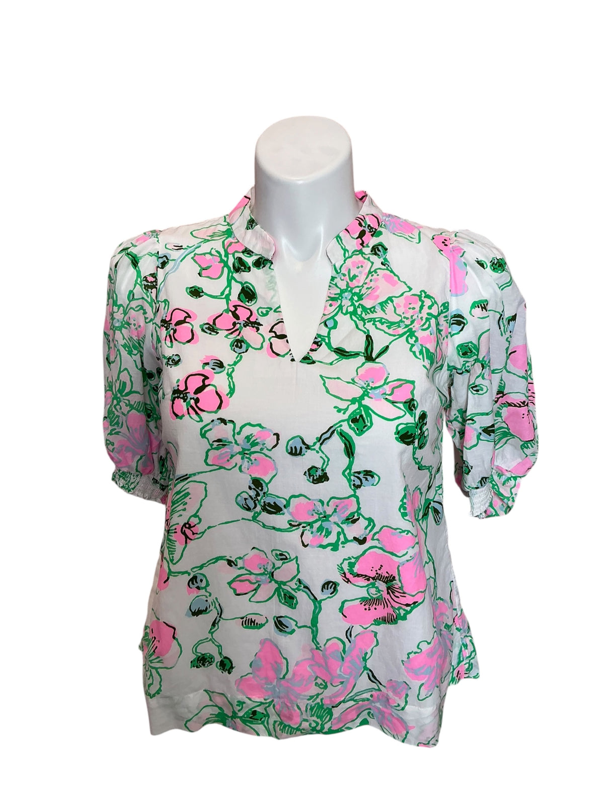Lilly Pulitzer Brinelle Top Orchids on the Avenue - Size M