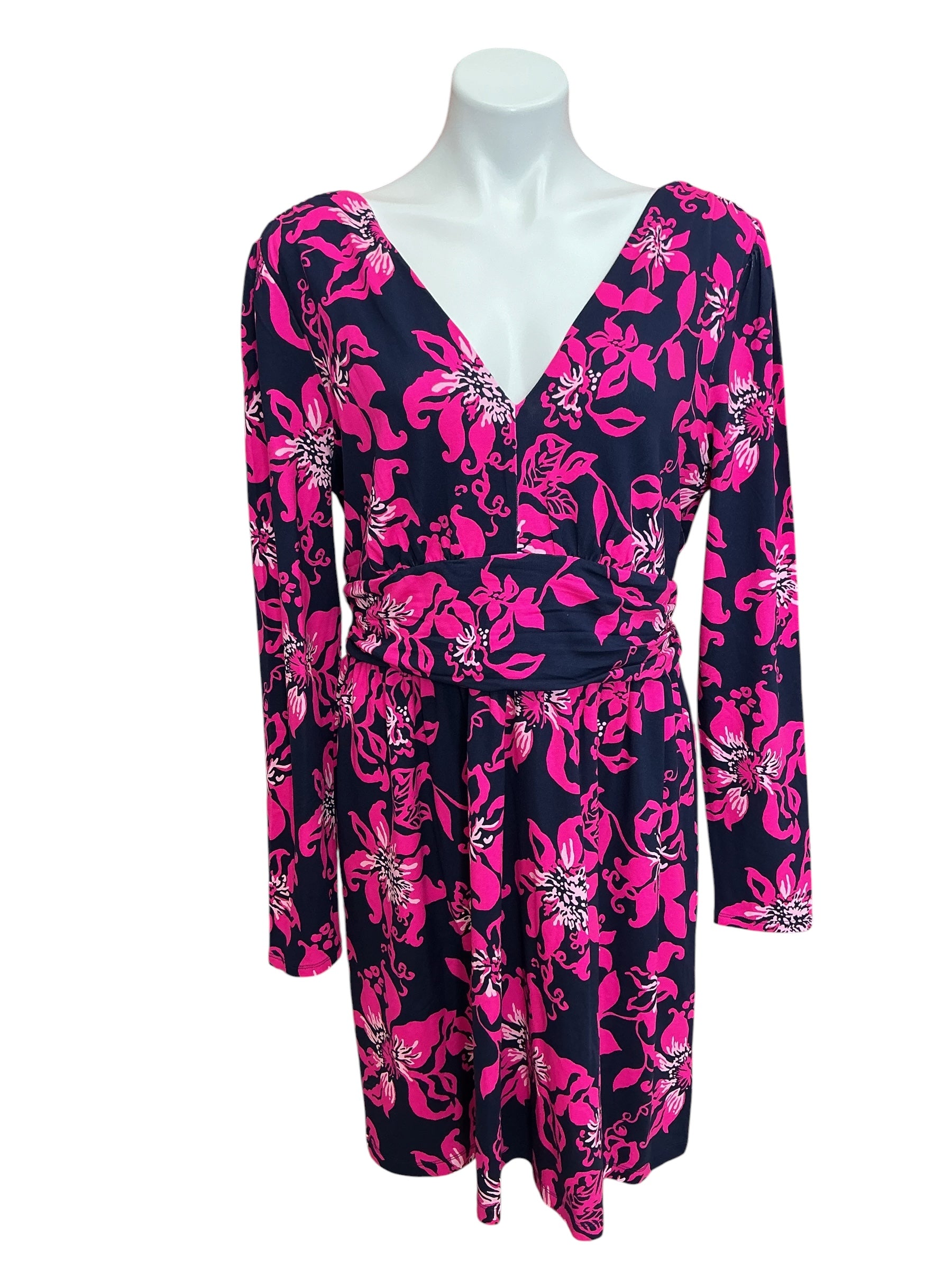 Lilly Pulitzer NWT Miriana Dress Low Tide Navy Lil Just Passion Through - Size XL