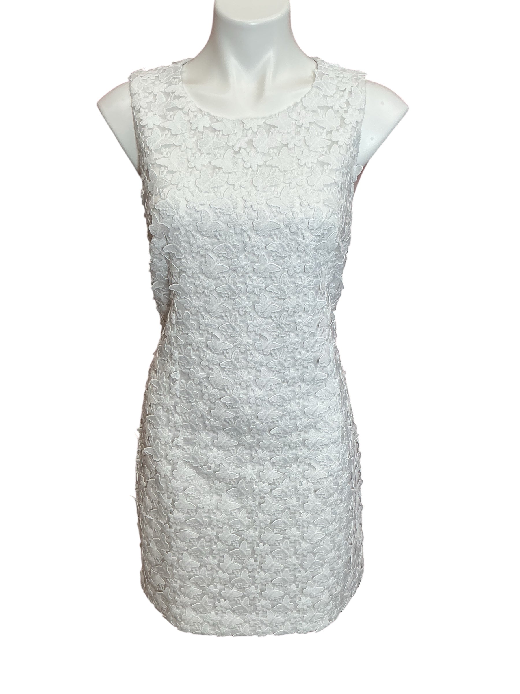 Lilly Pulitzer NWT Mila Lace Shift Dress Resort White Butterfly Garden 3D La - Size 12