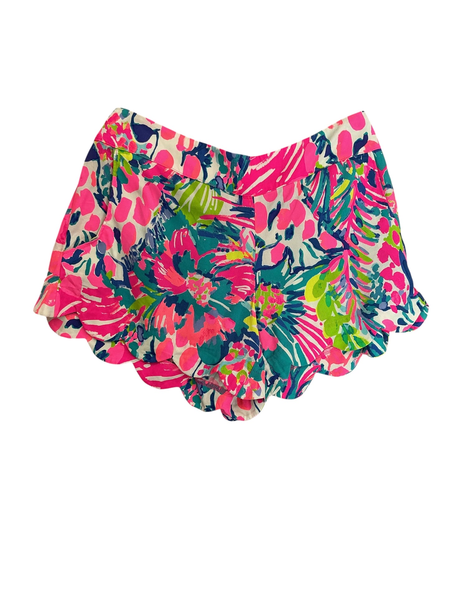 Lilly Pulitzer Dahlia Scalloped Shorts Gumbo Limbo - Size S