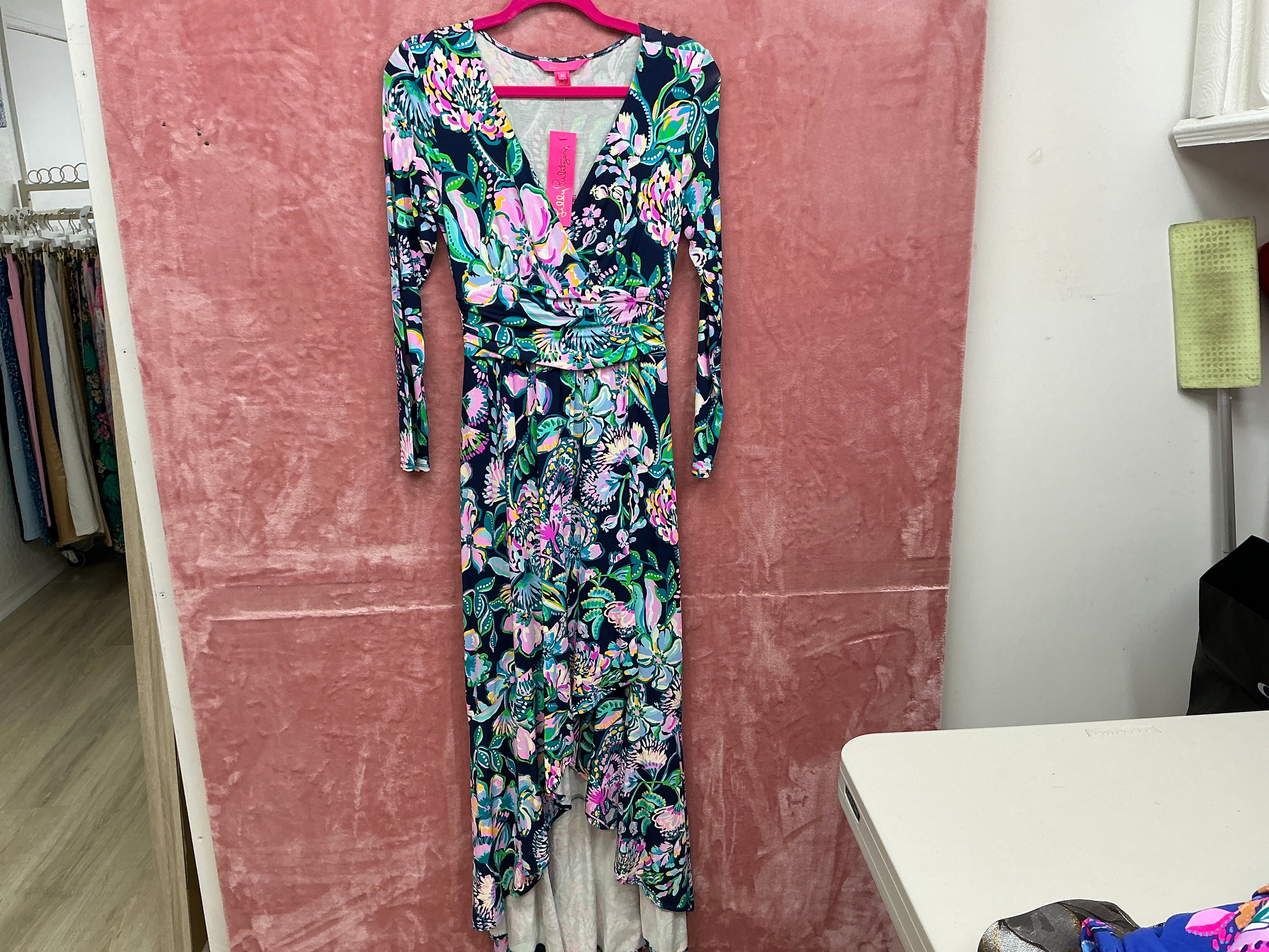 Lilly Pulitzer Montague Maxi Dress NWT, High Tide Navy, She’s Got Sol Size XS