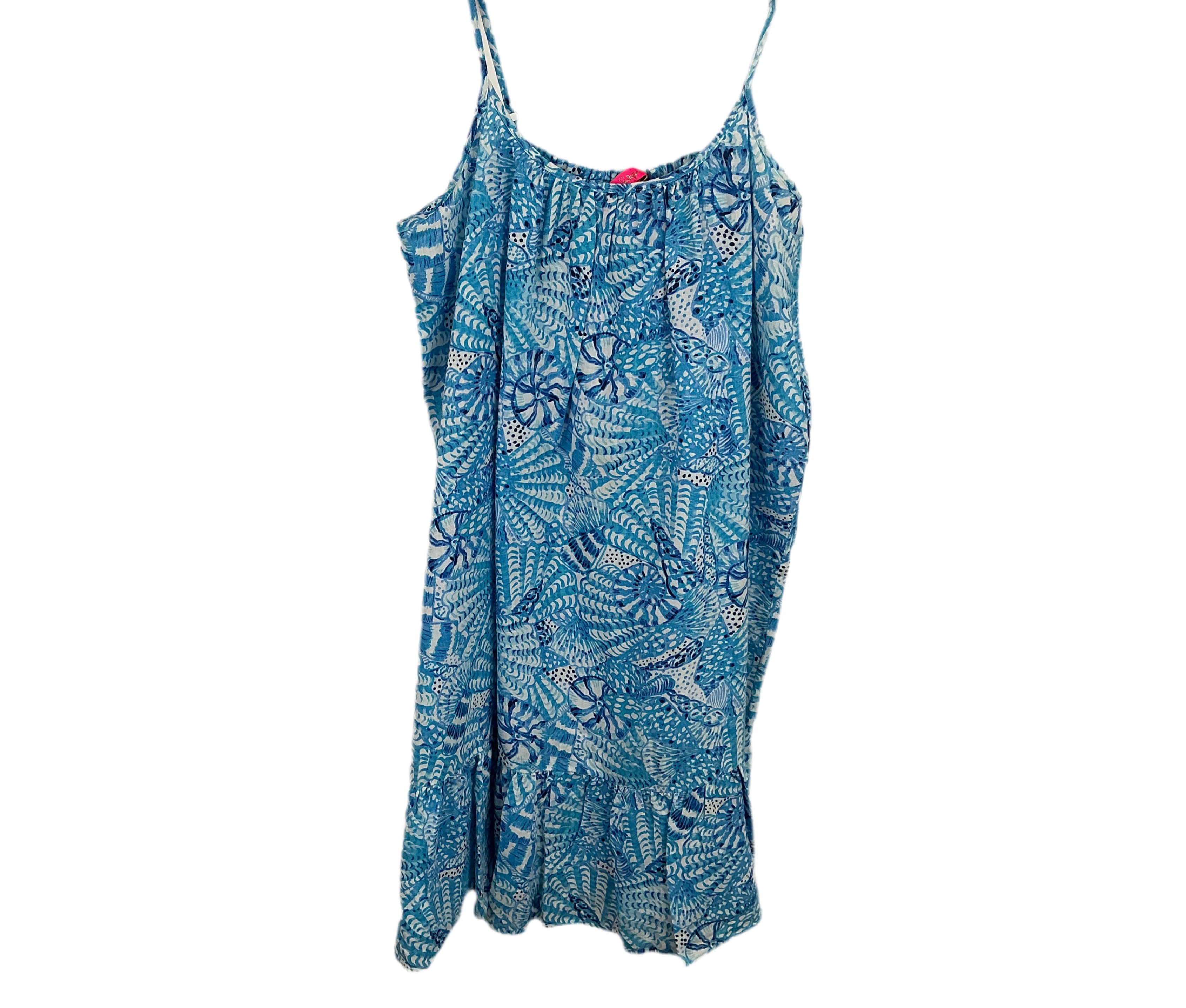 Lilly Pulitzer Jaydan Linen Dress in the "Amalfi Blue By The Seashore" Print - Size XS