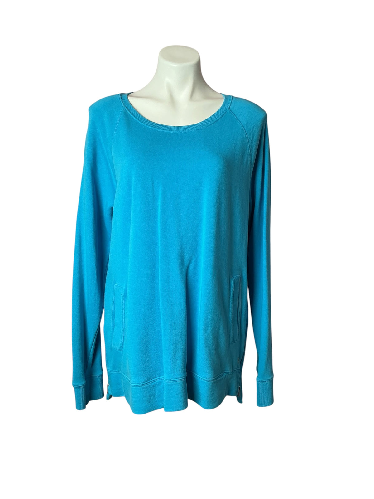 Lilly Pulitzer Luxletic Beach Comber Pullover Top Formentera Turquoise - Size XL
