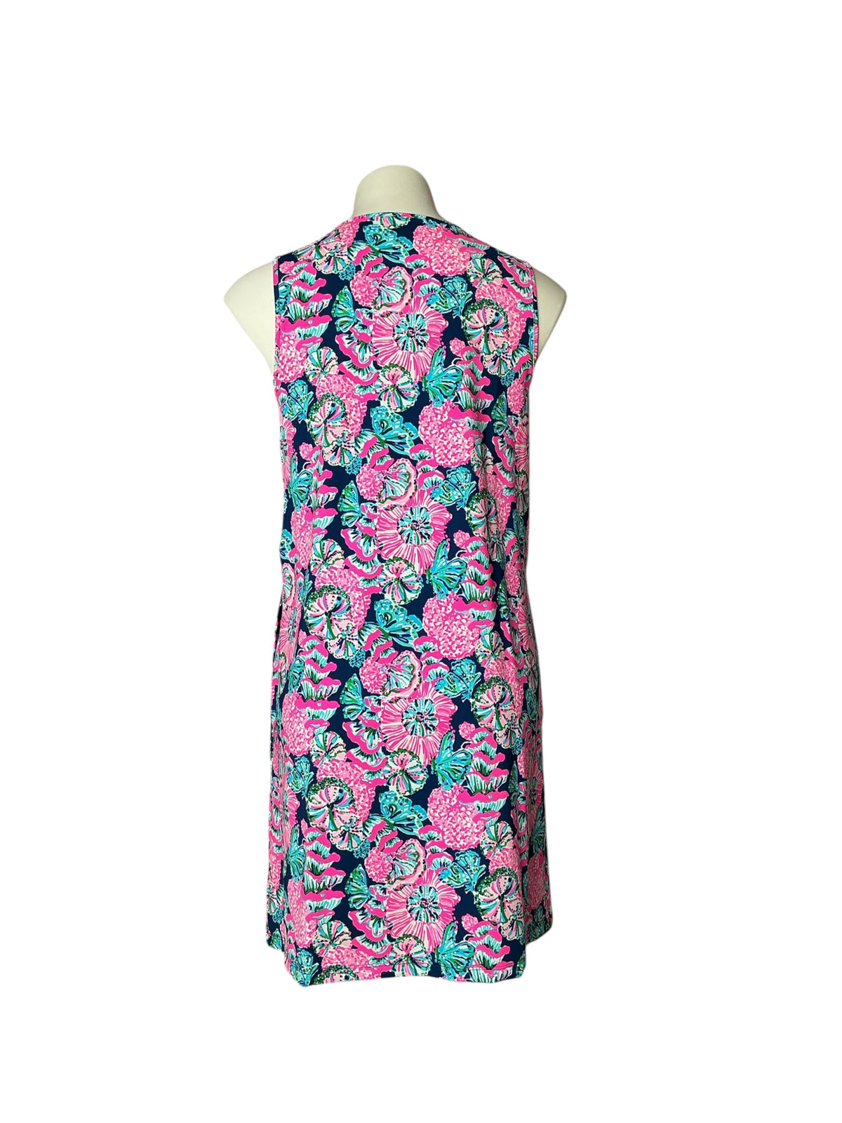 Lilly Pulitzer NWT Johanna Sleeveless Coverup Oyster Bay Navy Shroom With A View - Size S