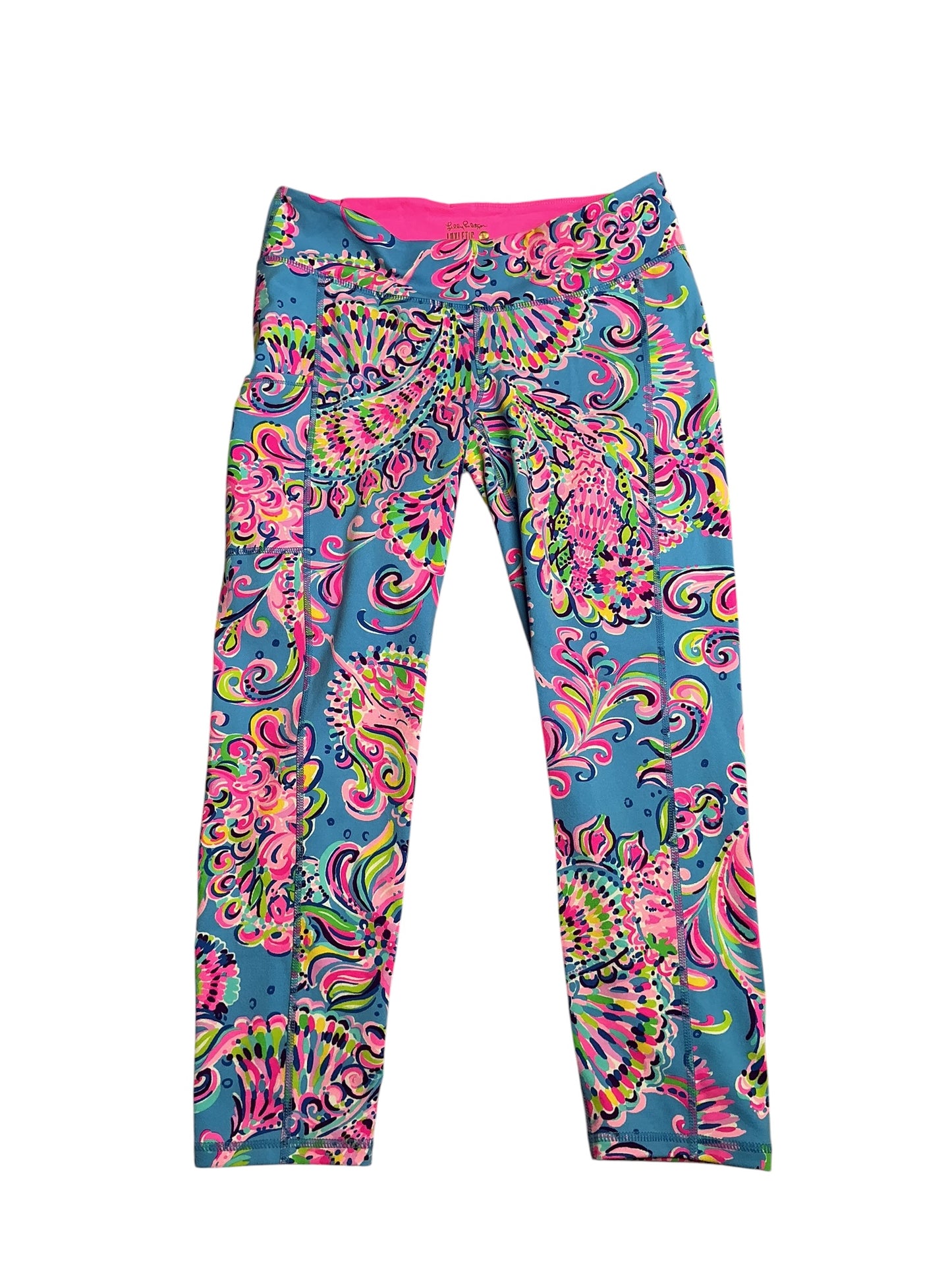 Lilly Pulitzer- Luxletic Weekender Midi Legging Multi Early Bloomer Size L