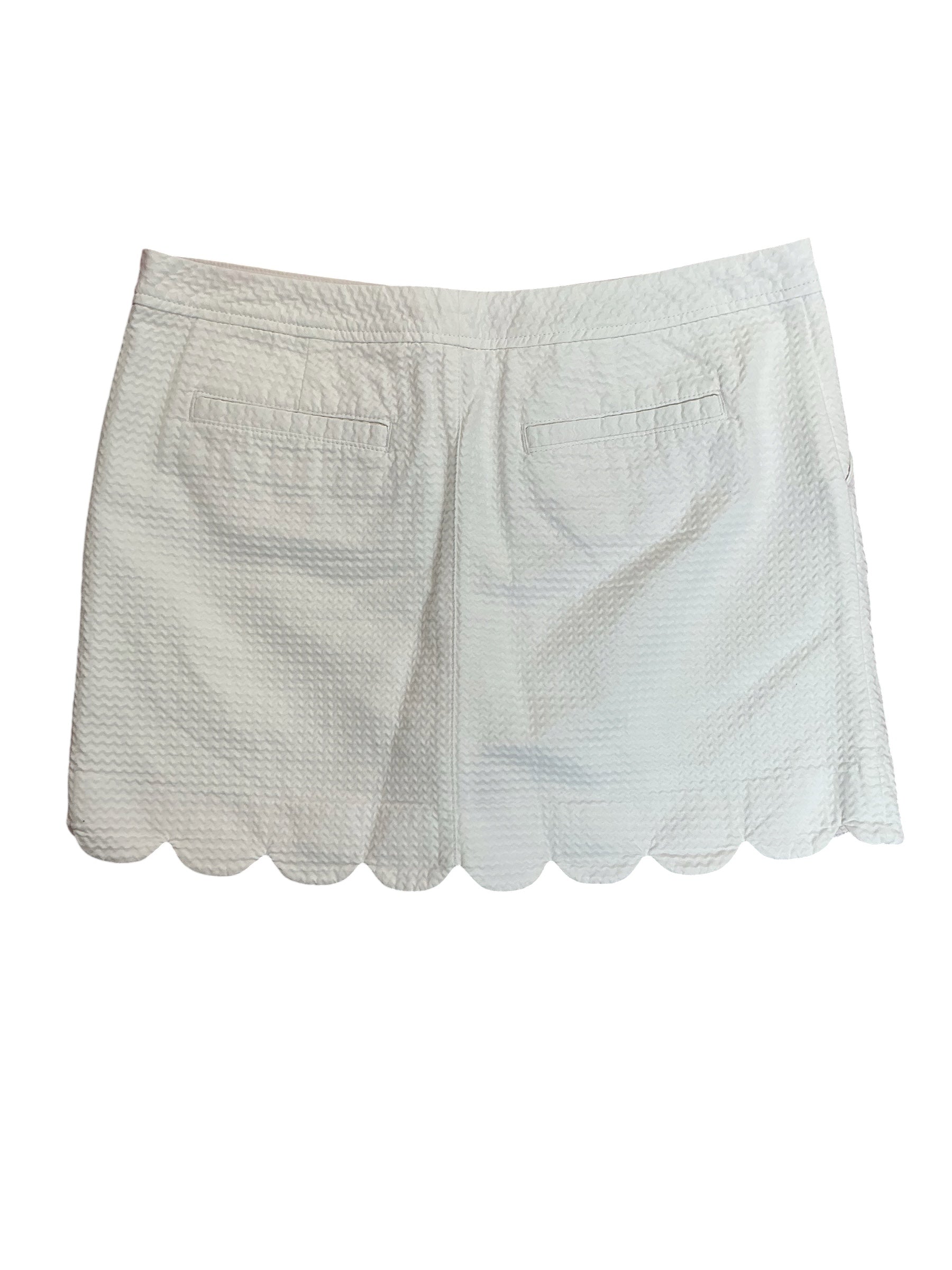 Lilly Pulitzer Colette Skort Resort White Seersucker - Size 10