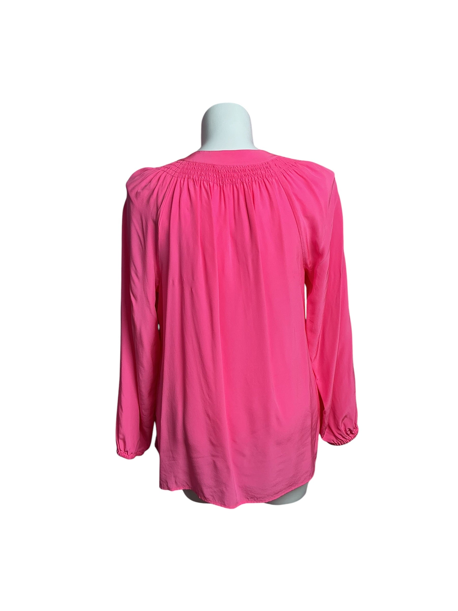 Lilly Pulitzer- Elsa Silk Top Parigi Pink Size XL
