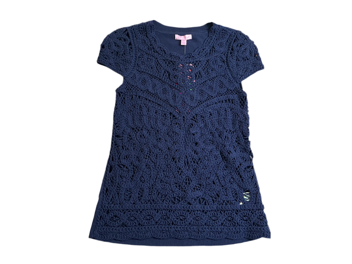 Lilly Pulitzer NWT - Jamie Sweater - True Navy Battenburg Stitch - Size XS