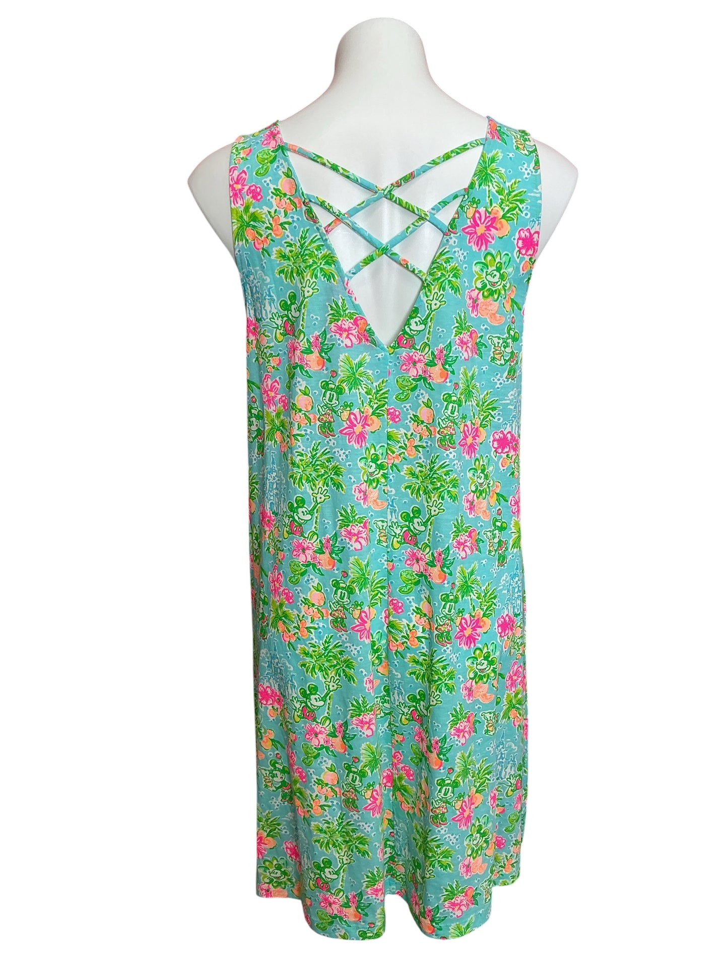 Lilly Pulitzer X Disney NWT Kristen Dress Blue Ibiza Lilly Loves Disney - Size L