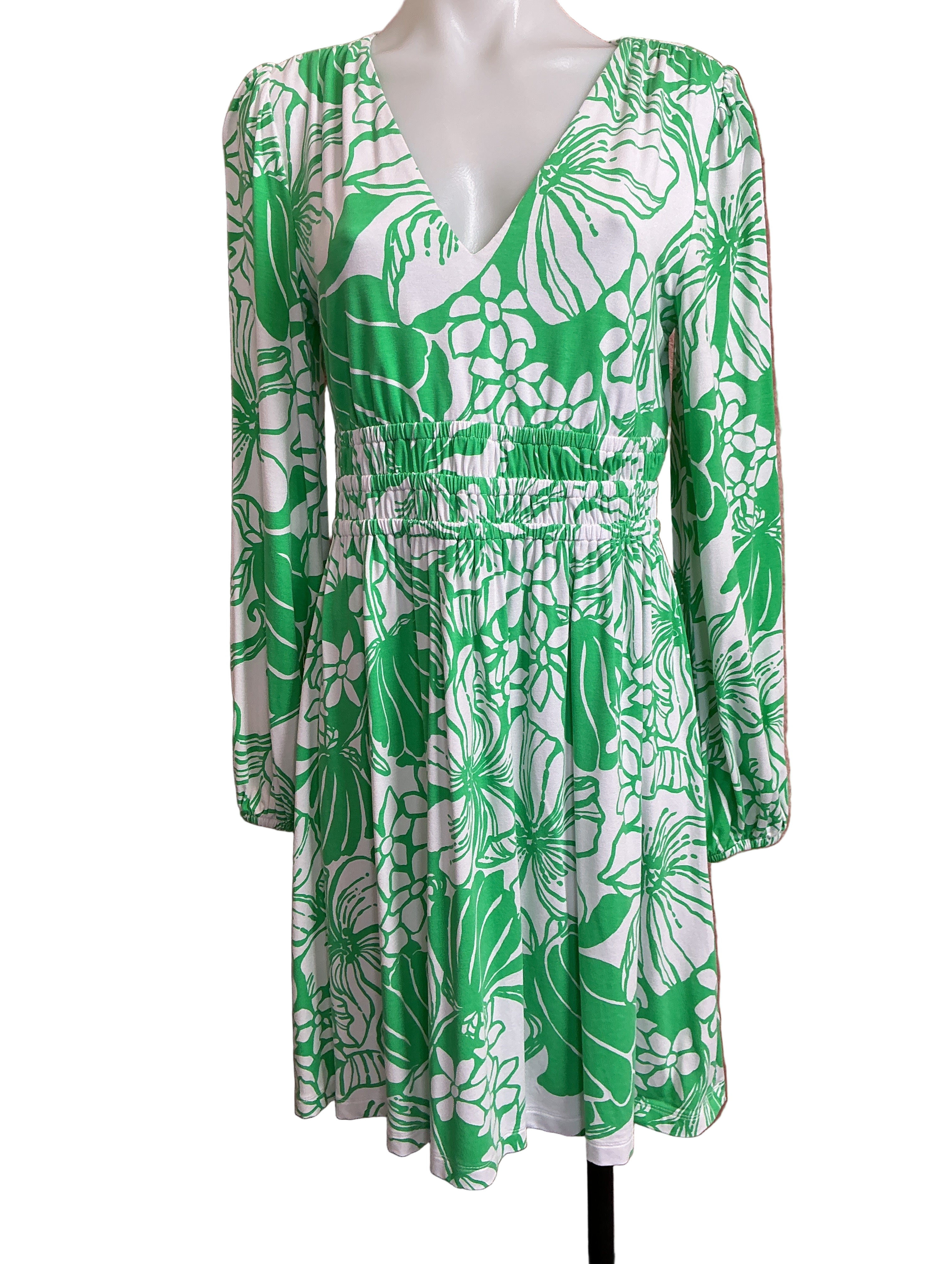 Lilly Pulitzer NWT Calla Long Sleeve V-Nec Spearmint Oversized Kiss My Tuli - Size M