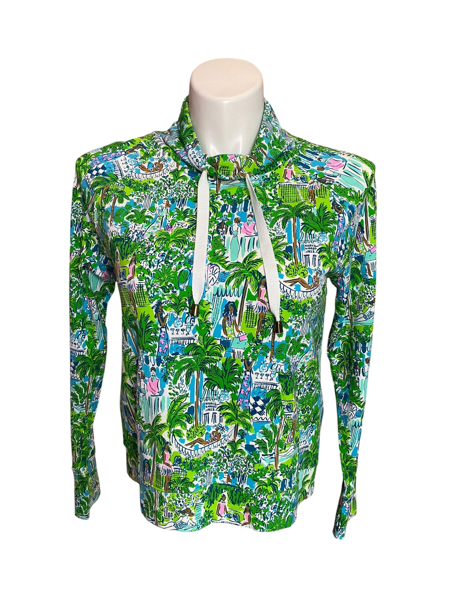 Lilly Pulitzer Jax Popover Sweatshirt Lilly on Holiday - Size XS
