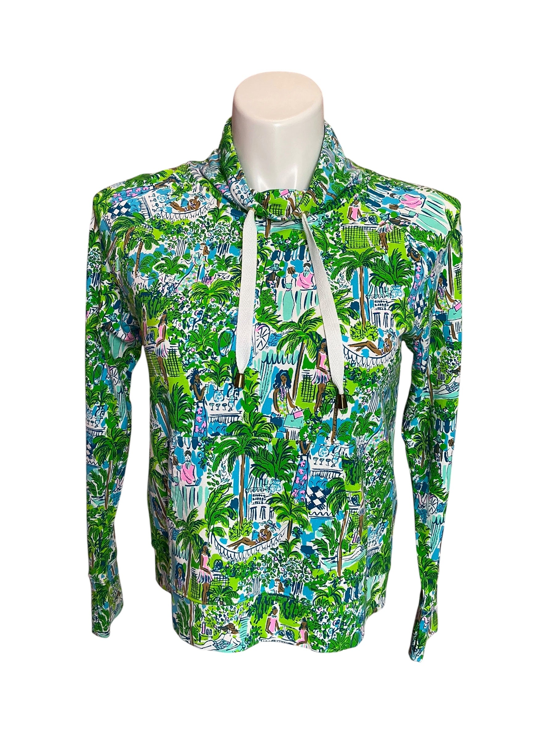 Lilly Pulitzer Jax Popover Sweatshirt Lilly on Holiday - Size XS