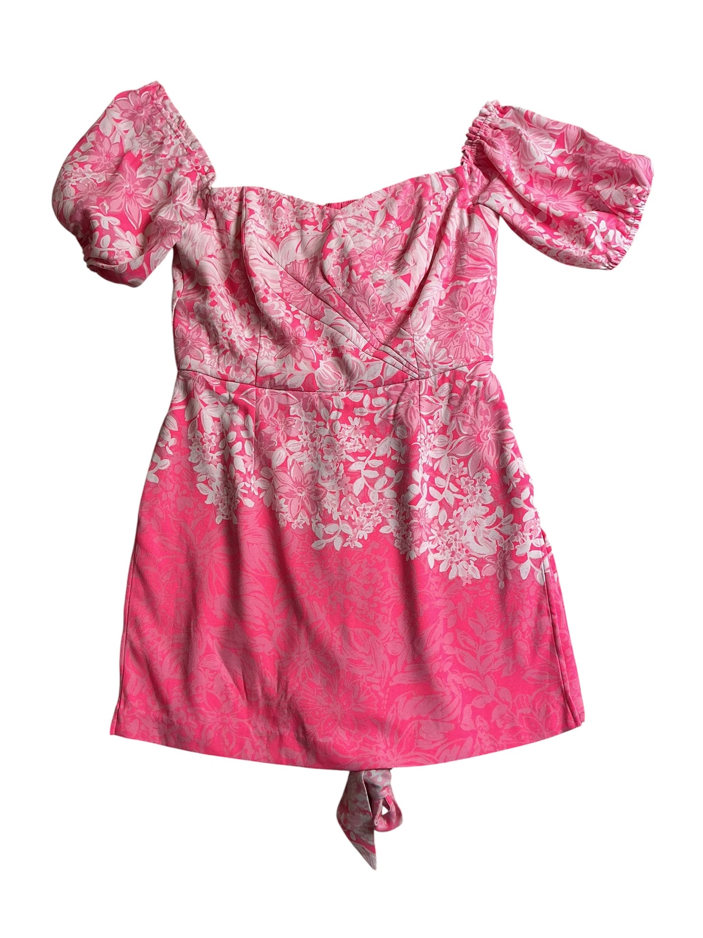 Lilly Pulitzer Winola Off The Shoulder Romper - Roxie Pink Shadow Dancer Engineered - Size 10