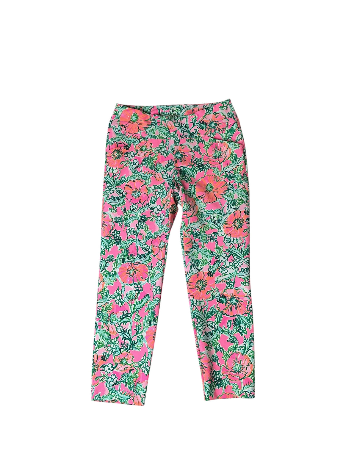 Lilly Pulitzer Corso Crop Pant UPF 50+ Soleil Pink Perfect Poppy Golf - Size 4