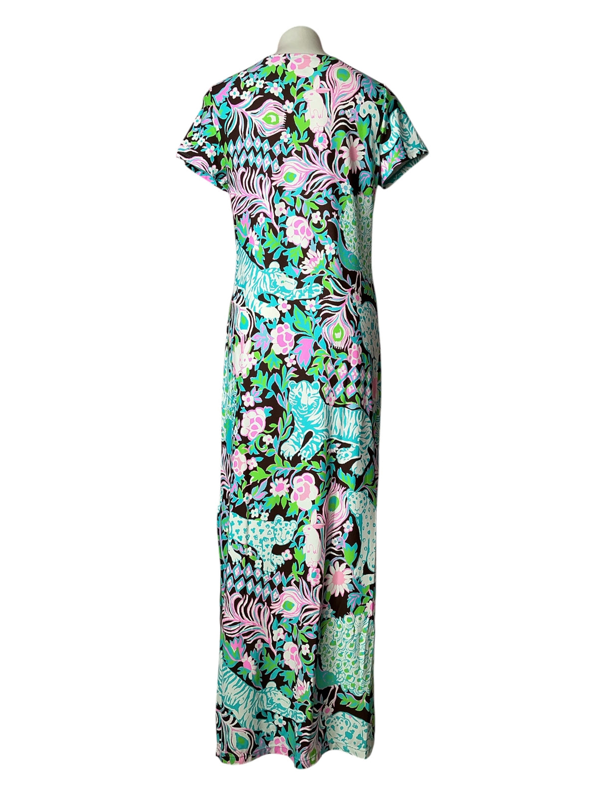 Lilly Pulitzer Kaden UPF 50+ Maxi Dress Multi Royal Zoo - Size L