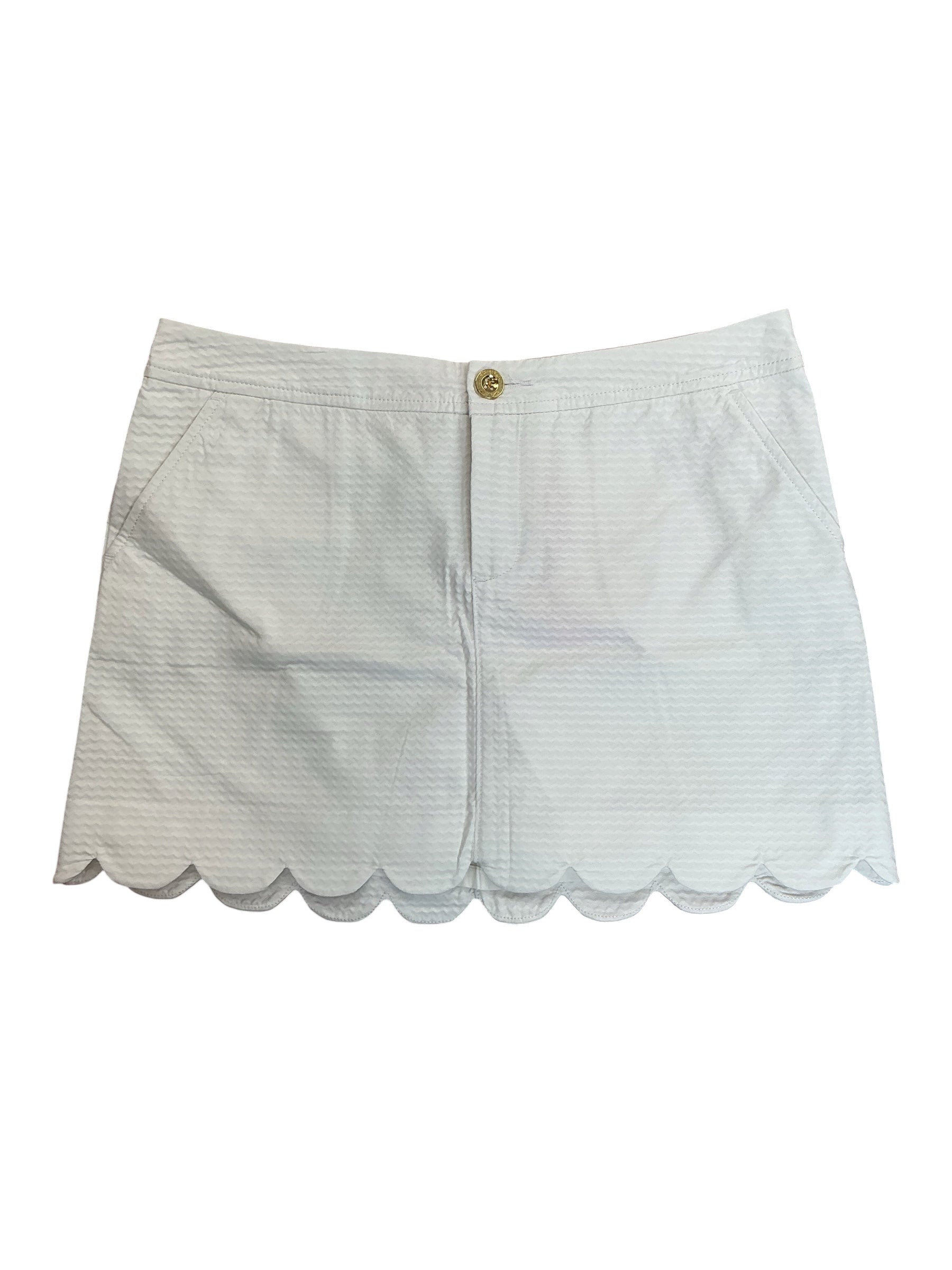 Lilly Pulitzer NWT Colette Skort Resort White Seersucker - Size 6
