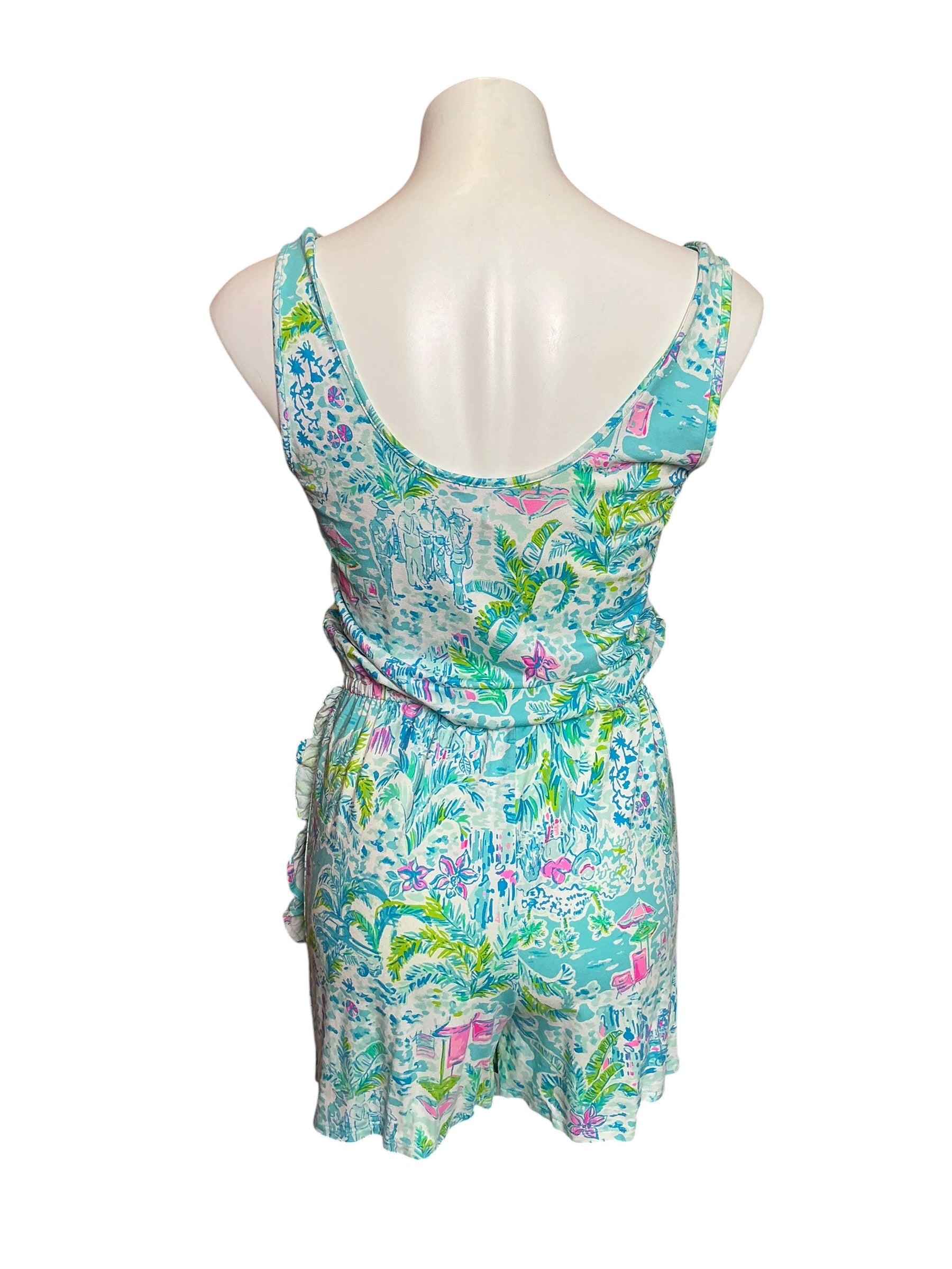 Lilly Pulitzer Analee Blouson Skort Romper What A Lovely Place - Size S