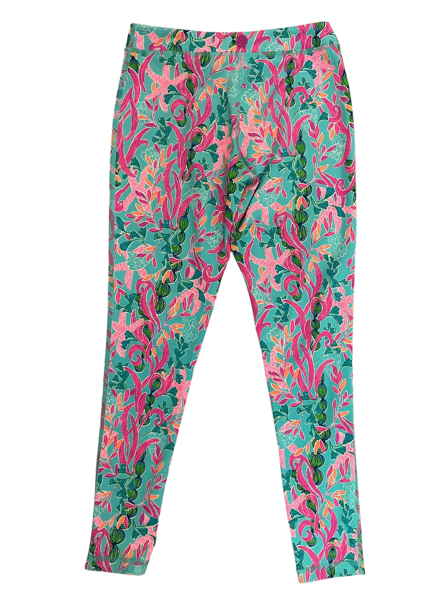 Lilly Pulitzer Kids Girls Mini Weekender Leggings Seaweed Samba - Size L 8-10