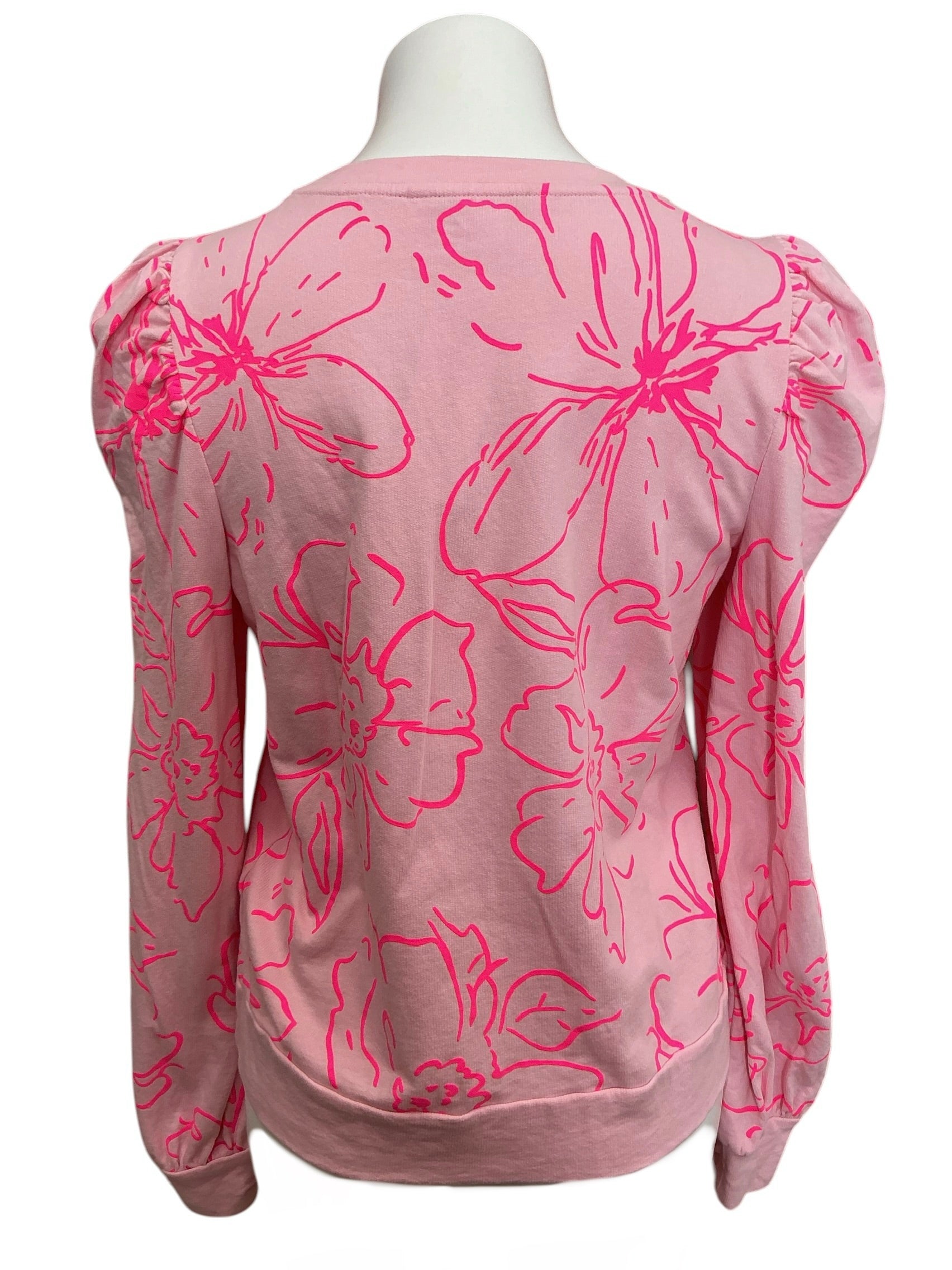 Lilly Pulitzer Lissome Long Sleeve Sweatshirt Pink Blossom - Size S