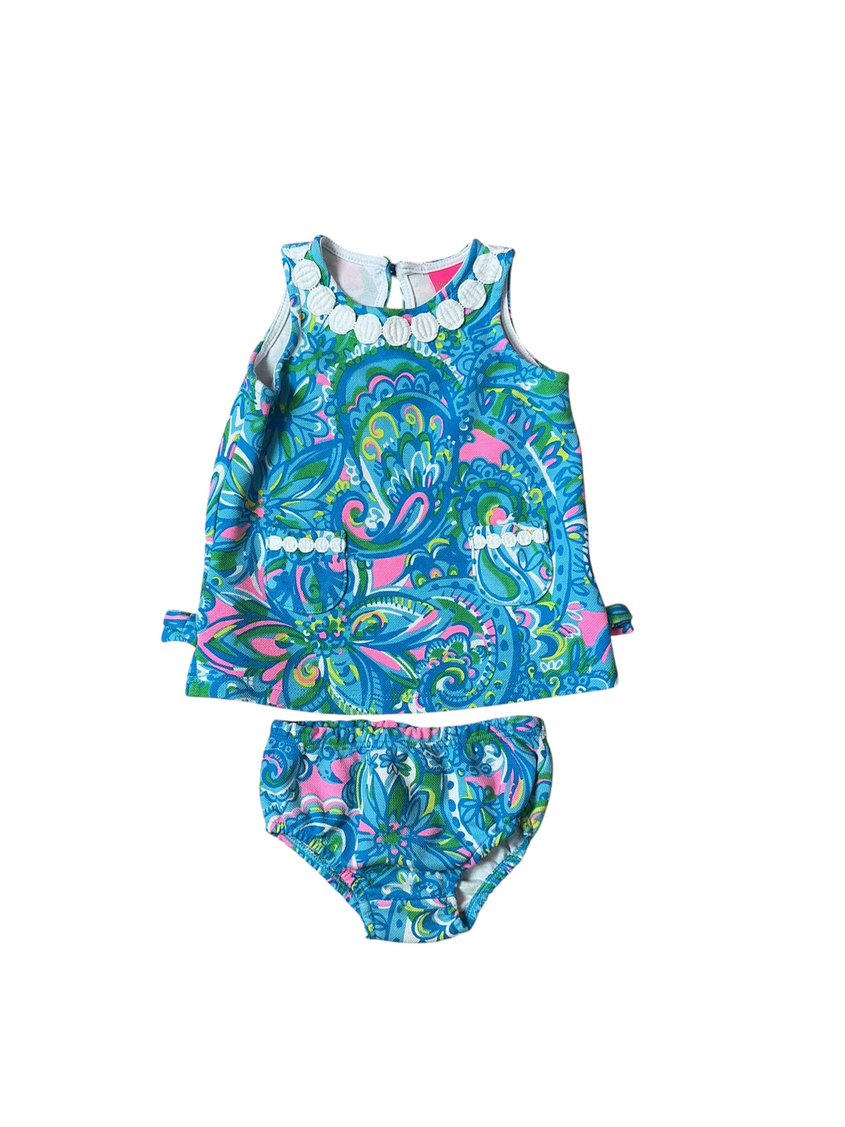 Lilly Pulitzer Baby Lilly Knit Shift Dress Spring in Your Step - Size 12-18 MO