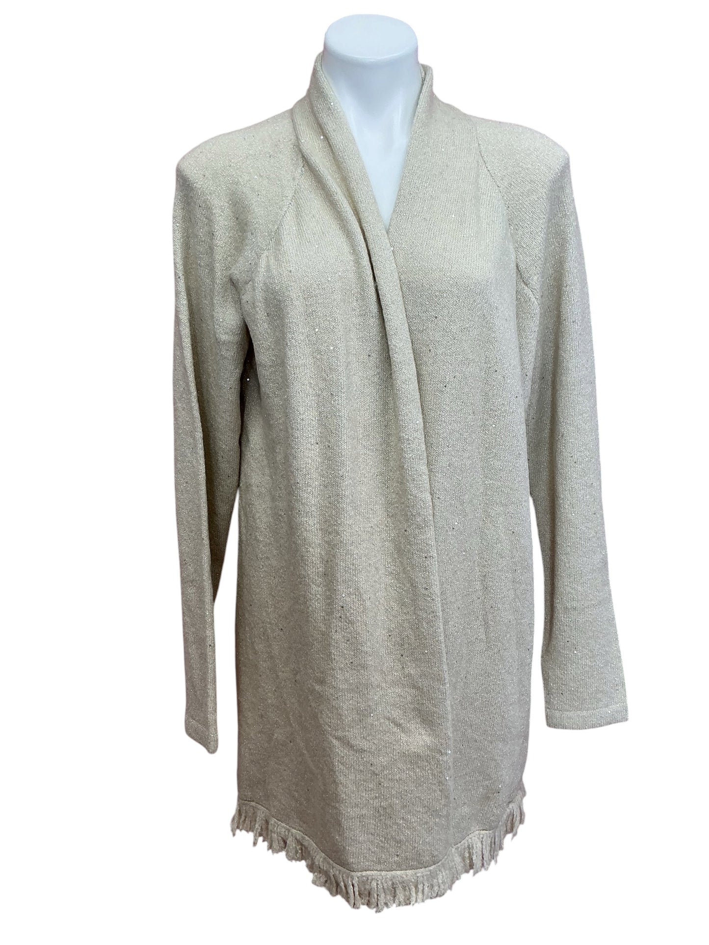 Lilly Pulitzer NWT Tatum Sequin Cardigan Coconut Metallic - Size XL