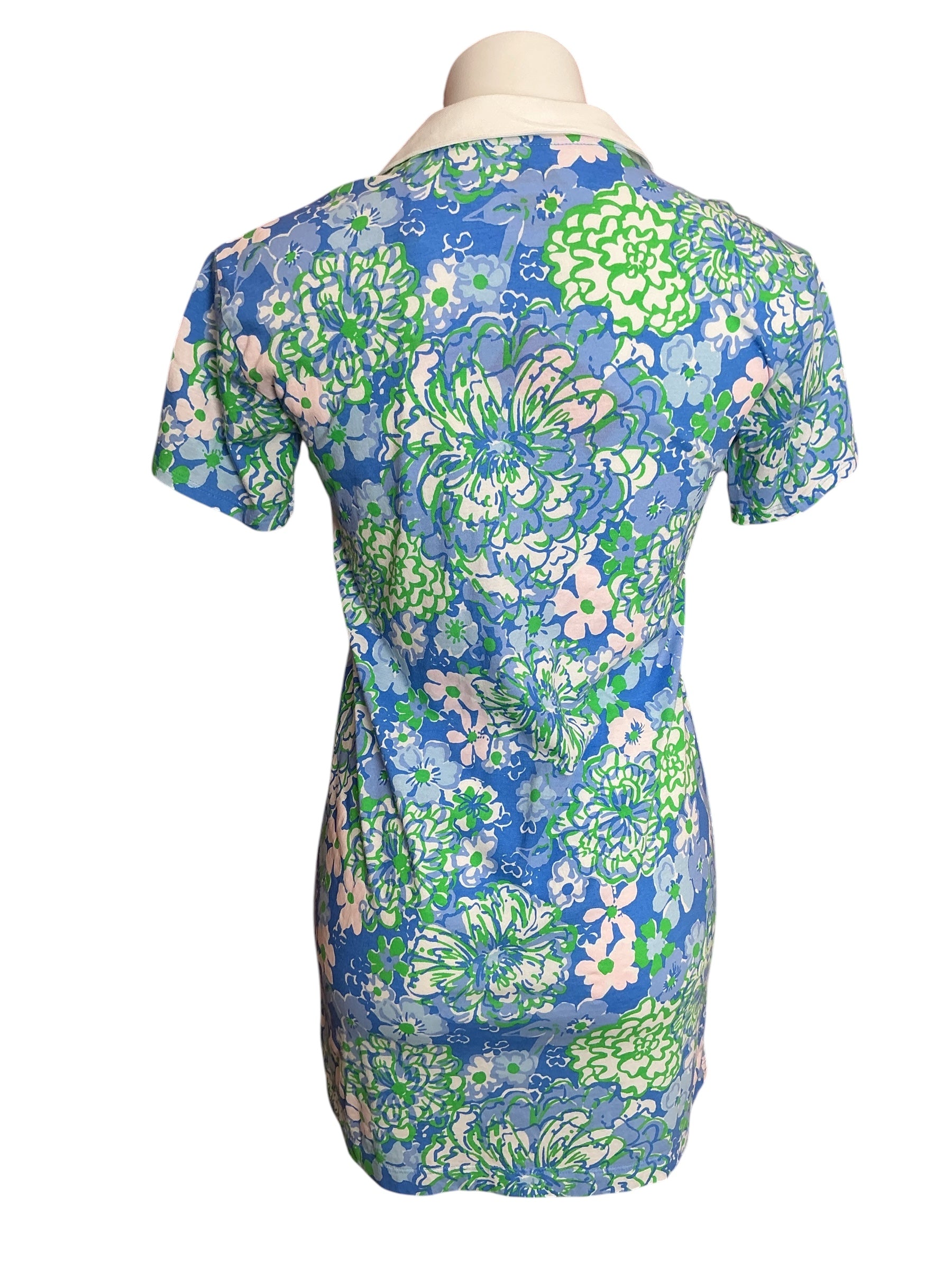 Lilly Pulitzer NWT Girls Kids Mini Alden Dress Sunwashed Blue Plumes In Bloom - Size XL