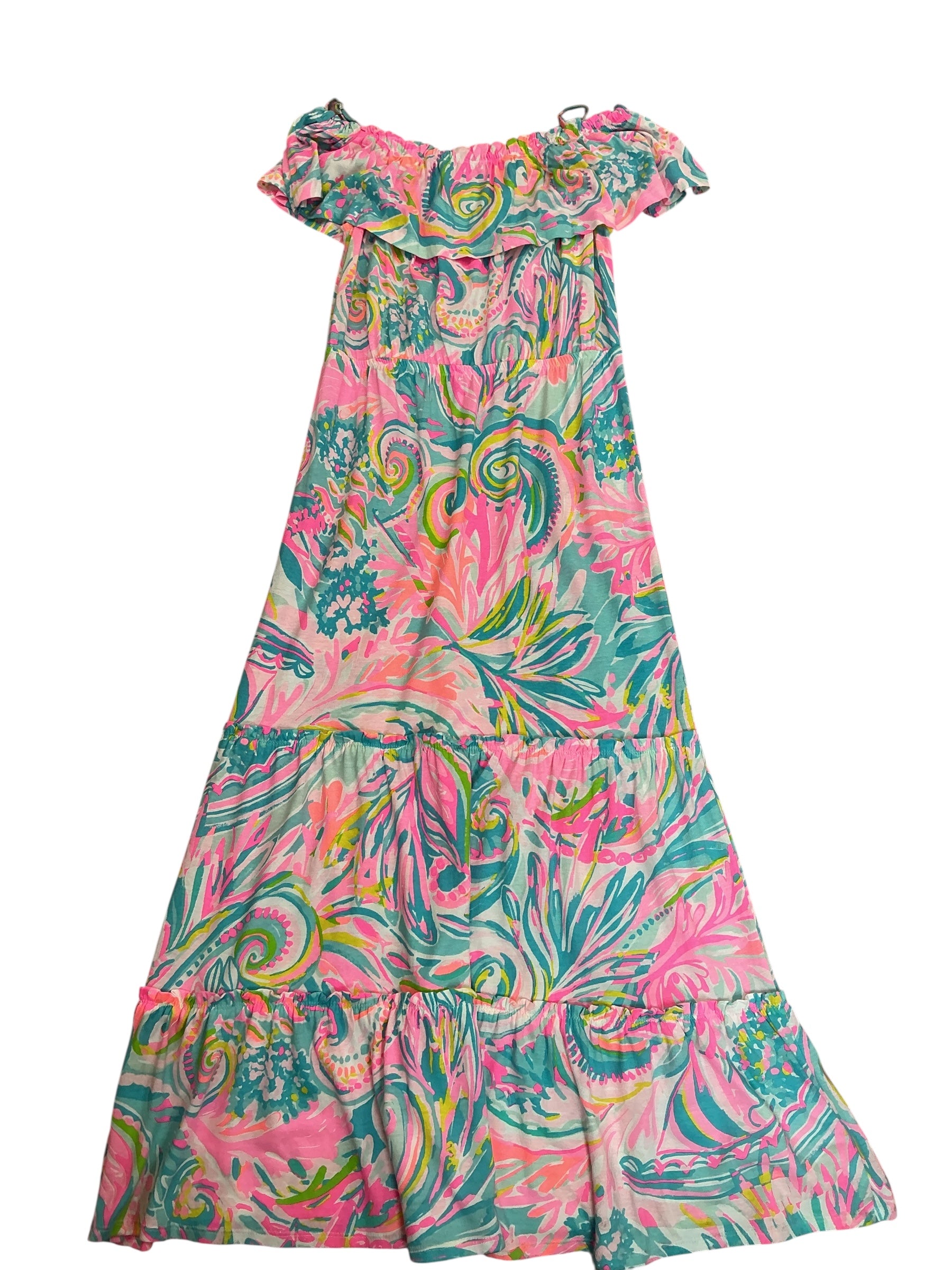 Lilly Pulitzer Girls Seraphina Maxi Dress Carnivale Resort - Size XL 12-14