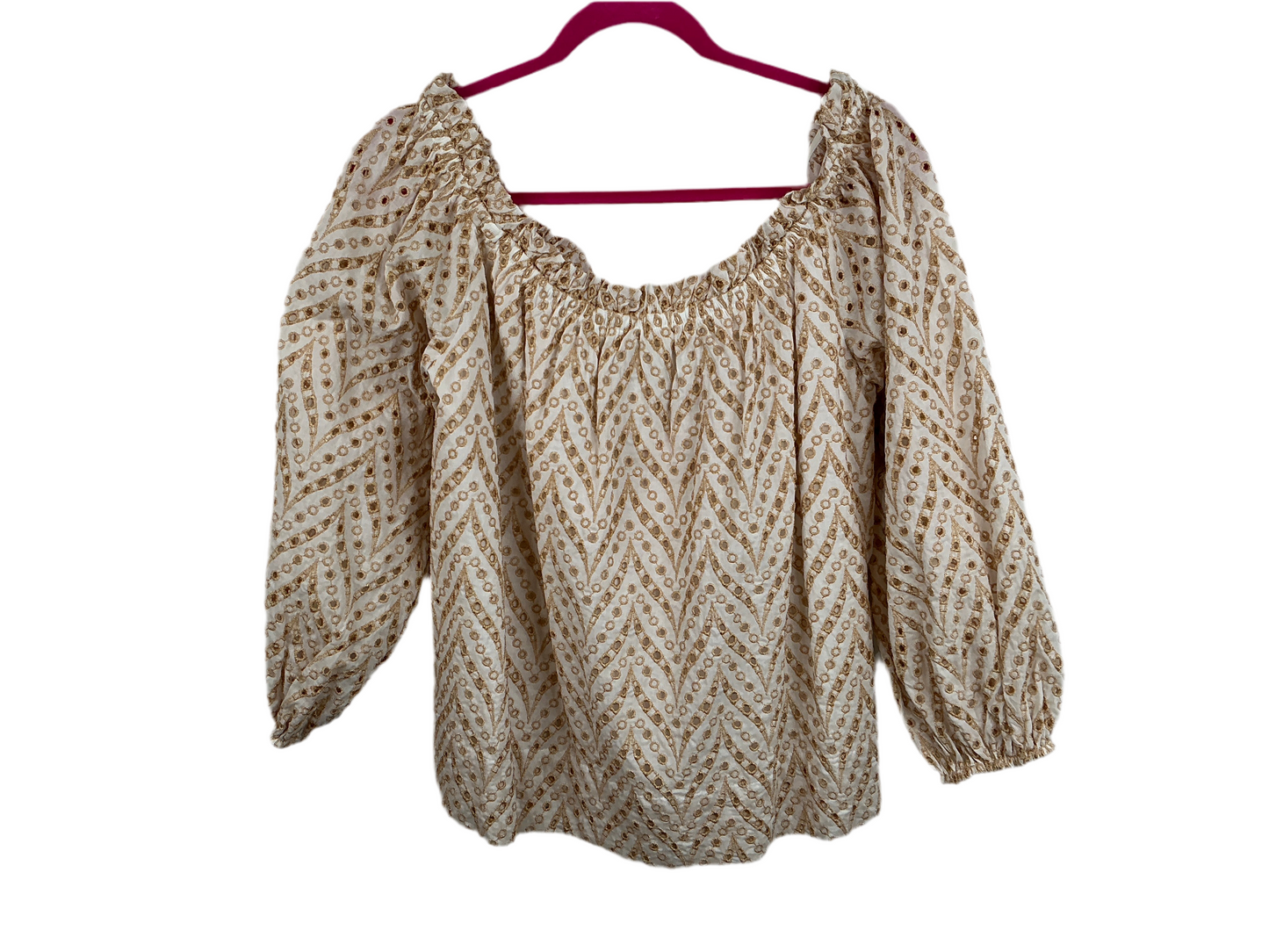 Lilly Pulitzer NWT Aimes Long Sleeve Off Sand Bar Mermaid Tail Metallic - Size XL