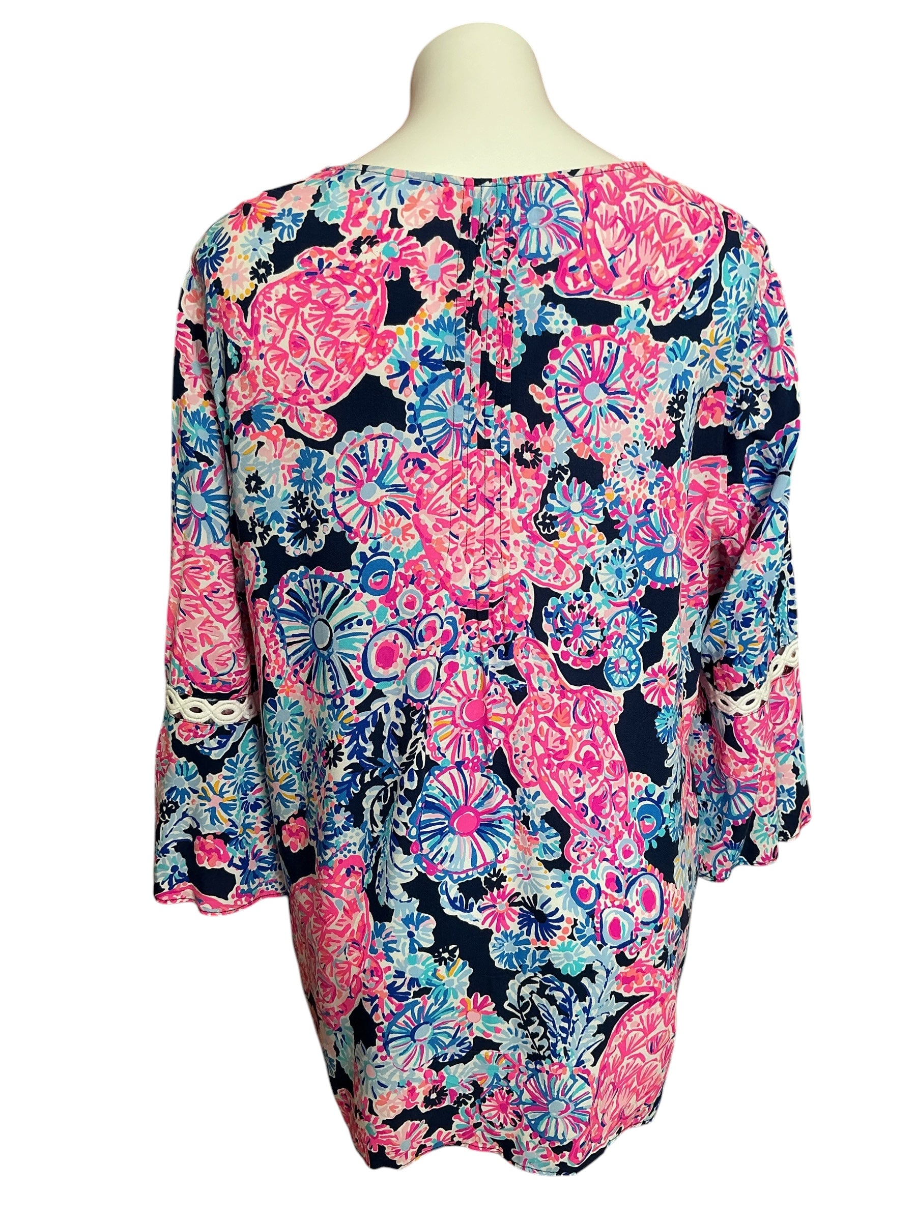 Lilly Pulitzer Hollie Tunic Pink Oasis Shell Me You Love Me - Size XL