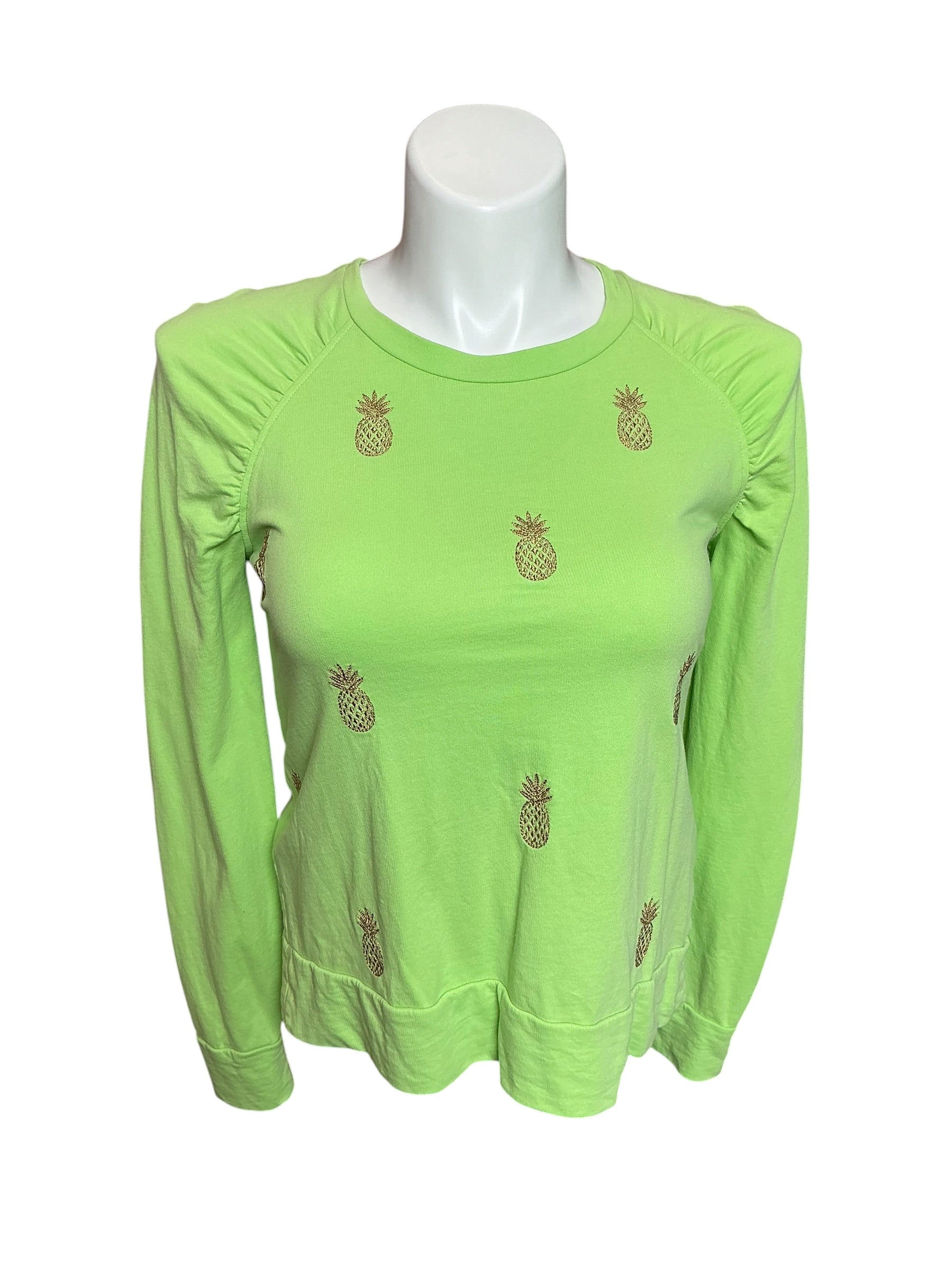 Lilly Pulitzer Aldean Sweatshirt Key Lime - Size S