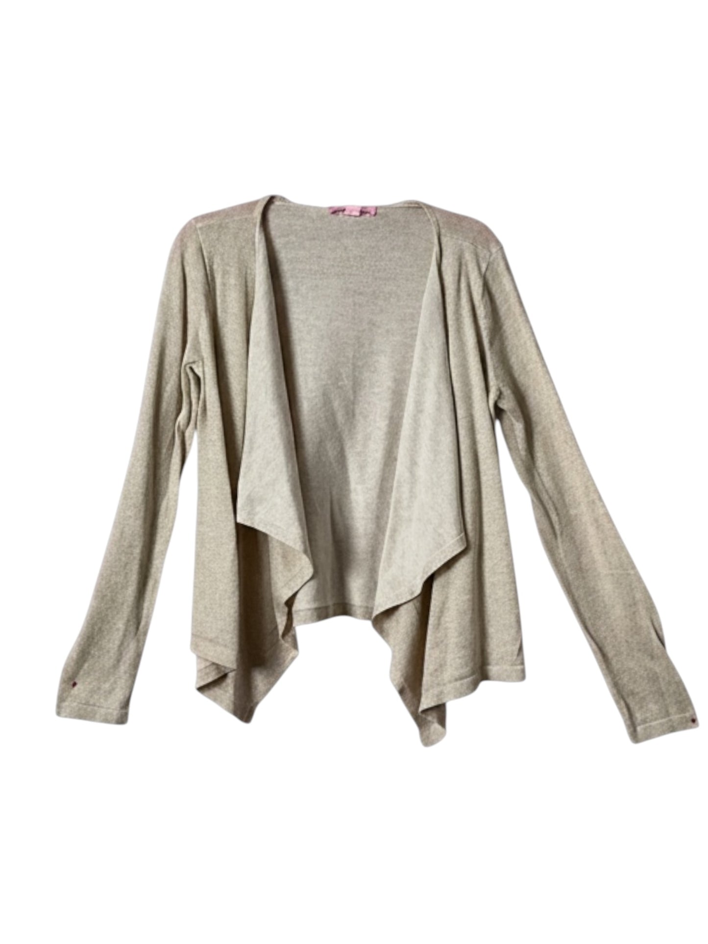 Lilly Pulitzer Kids Dustin Cardigan Heathered Gold Sandbank Metallic - Size XL (12-14)