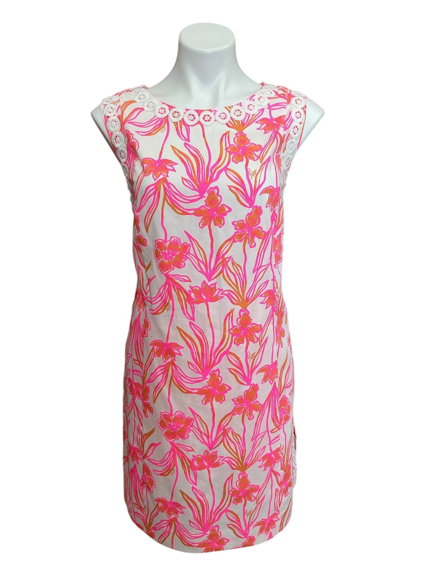 Lilly Pulitzer NWT Sadie Shift Romper Resort White Lovely Long Stems - Size 14