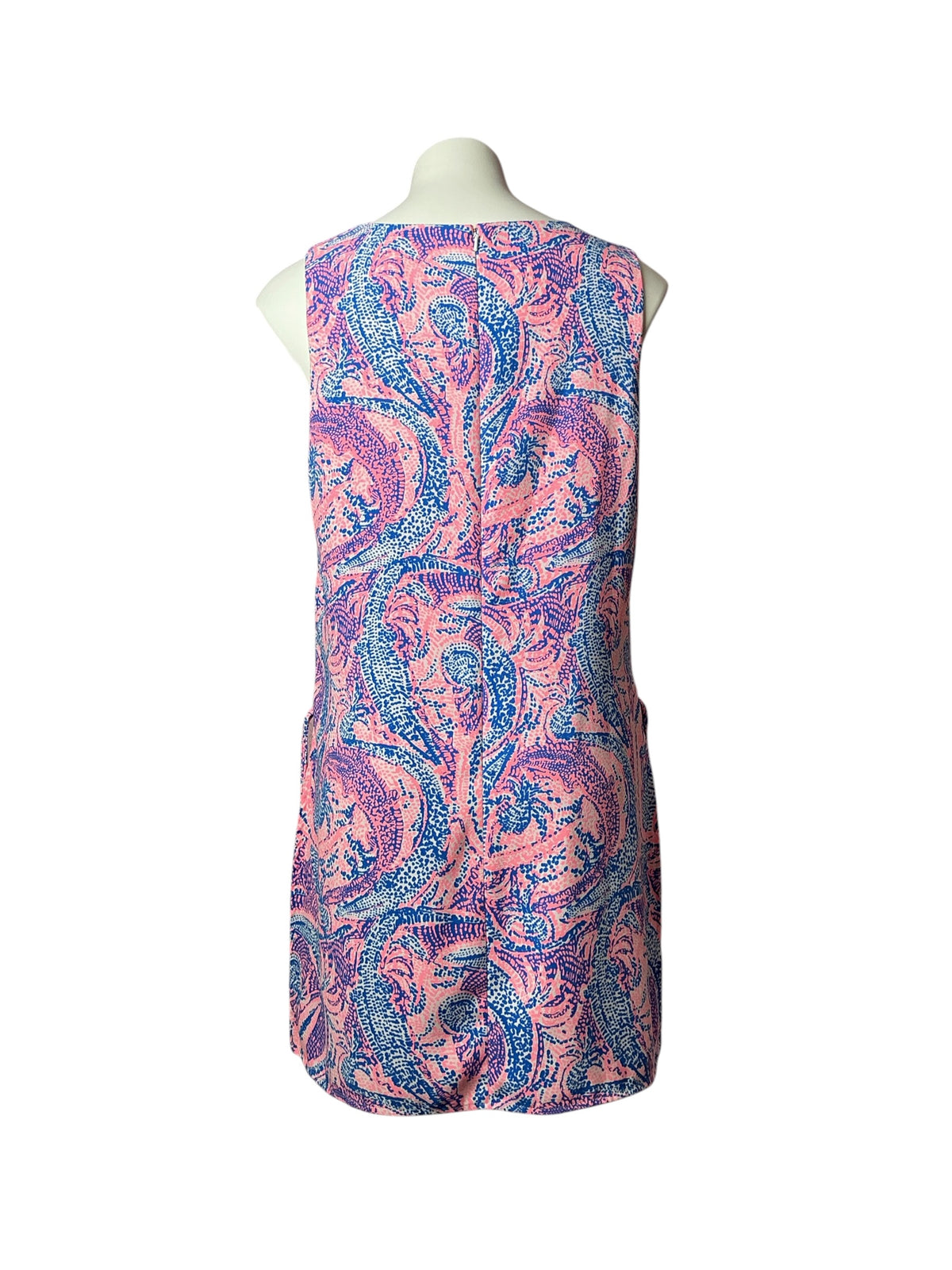 Lilly Pulitzer Donna Romper Coastal Blue Maybe Gator - Size 14