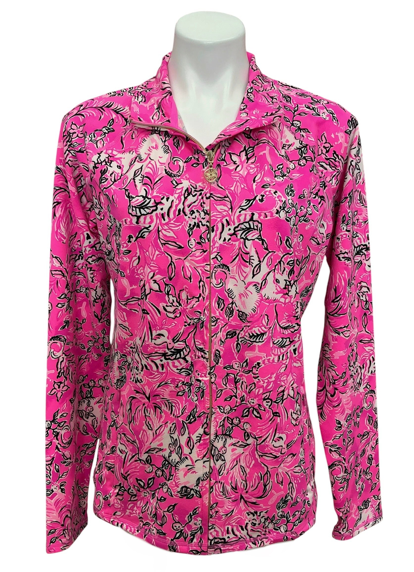 Lilly Pulitzer Luxletic Serena Jacket Purposefully Pink - Size L