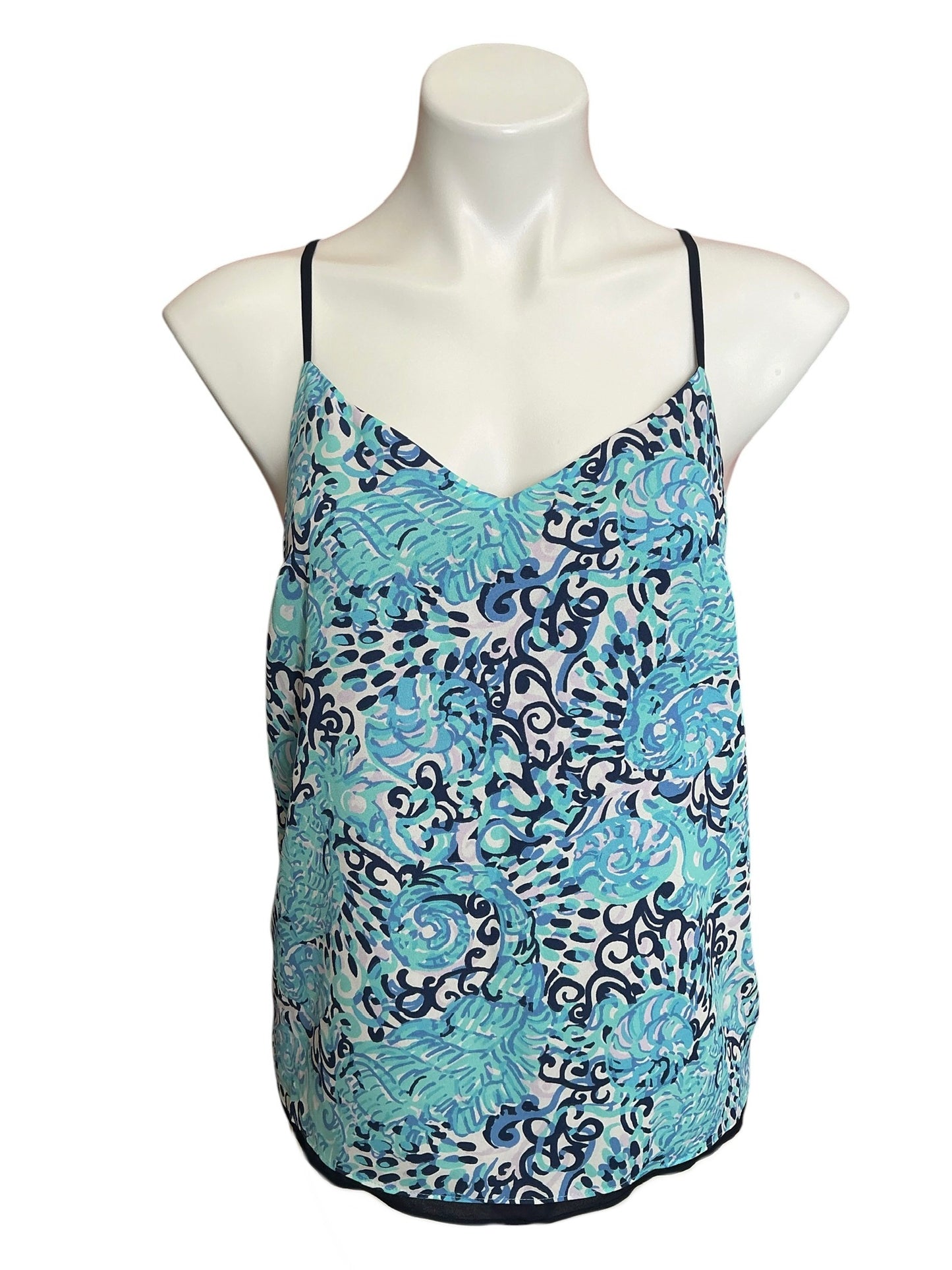 Lilly Pulitzer Dusk Reversible Tank Top Light Aqua Spritz - Size S