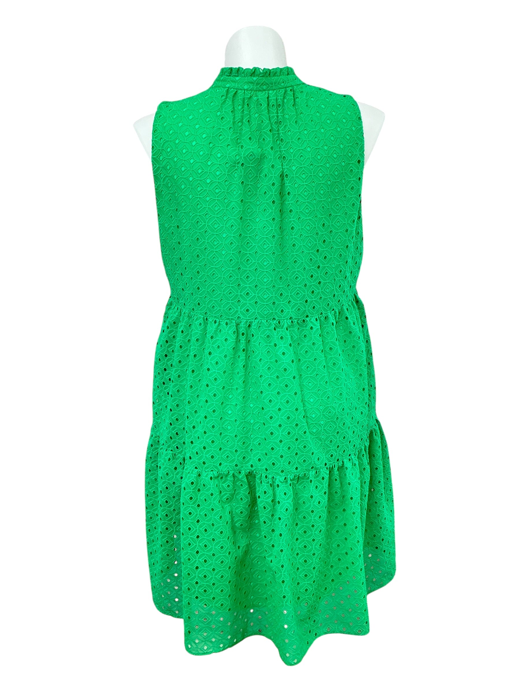 green emerald velvet dress Lissette Midi Dress - Putting Green Spring Showers Eyelet  Ocean Palm