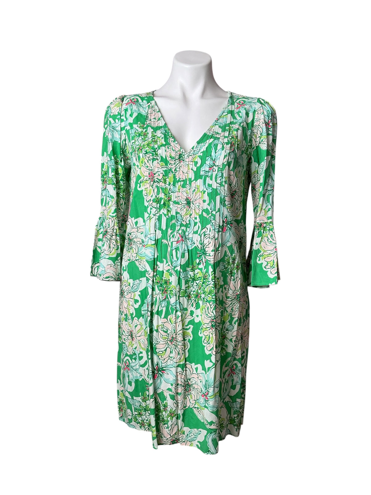 Lilly Pulitzer Danika Tunic Dress Spearmint Blossom Views - Size 4